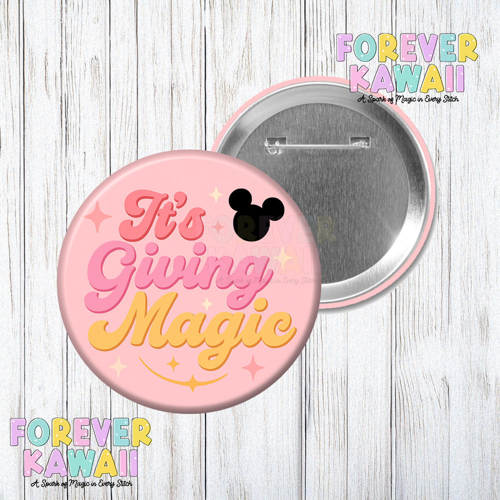 It's Giving Magic Celebration Pinback Button