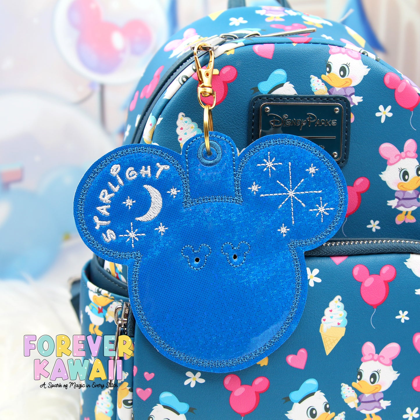 Starlight Celebration Button Holder – Dreamy Park Button Clip for 3" Celebration Badges