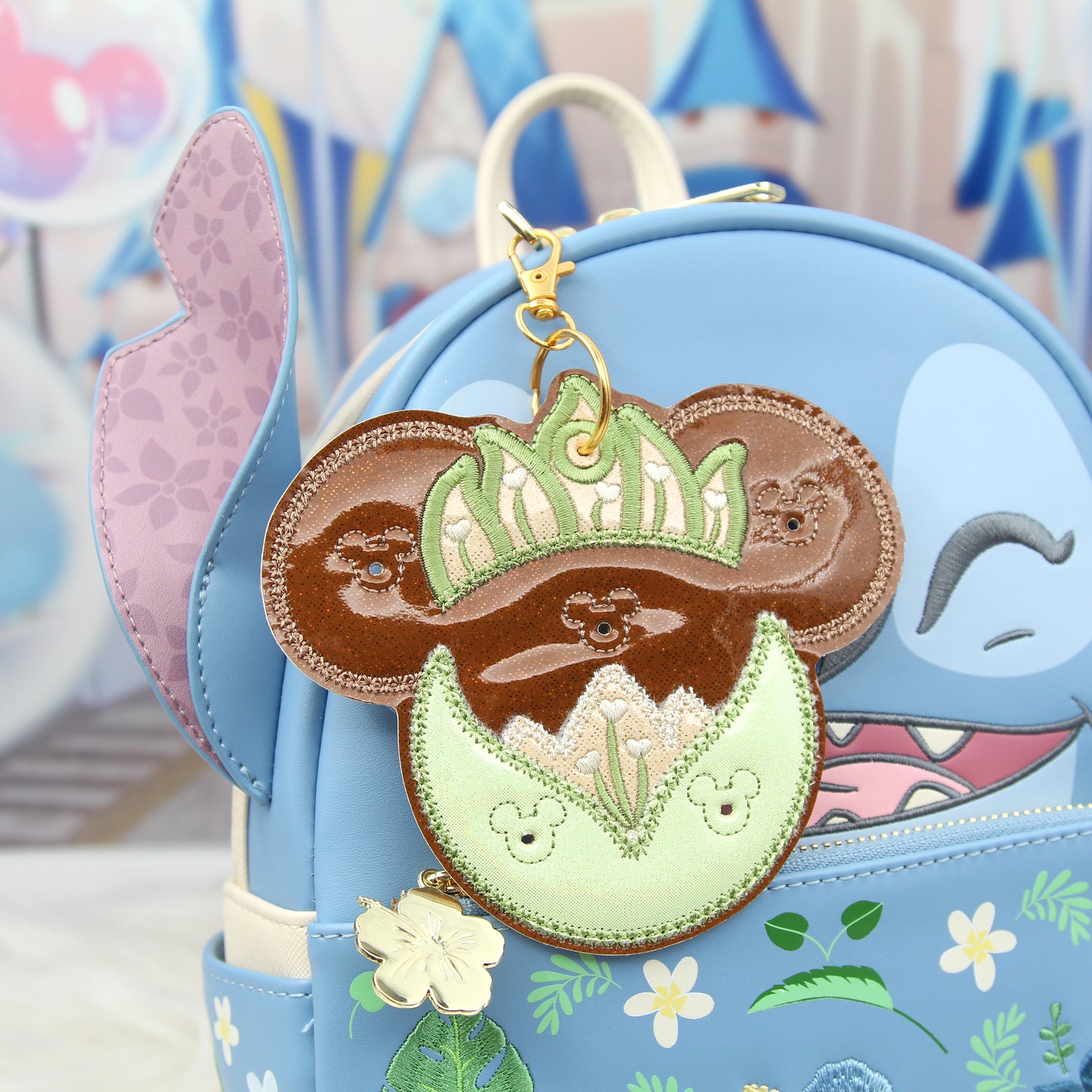 Bayou Dreamer Pin Keychain | 5-Hole Enamel Pin Display | Green Dress-Inspired Clip 🌿✨