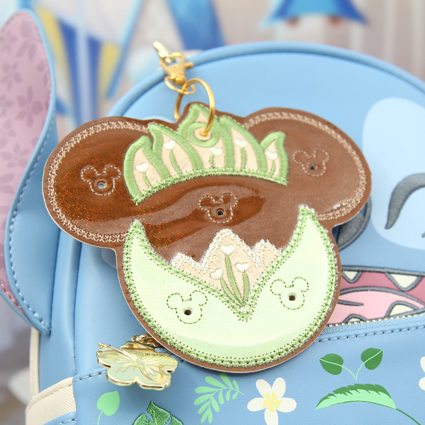 Bayou Dreamer Pin Keychain | 5-Hole Enamel Pin Display | Green Dress-Inspired Clip 🌿✨