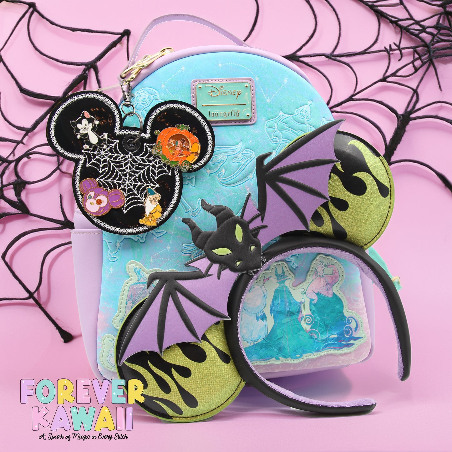 Hidden Mouse Spiderweb Pin Trading Keychain – Halloween Pin Trading Charm for Enamel Pins