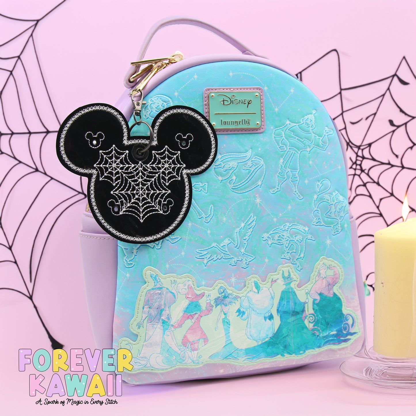 Hidden Mouse Spiderweb Pin Trading Keychain – Halloween Pin Trading Charm for Enamel Pins