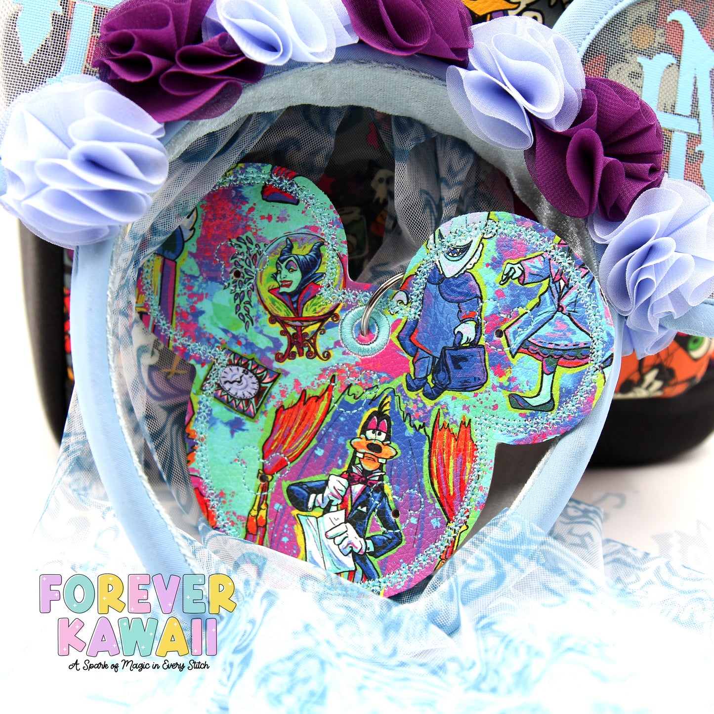 Spooky Mansion Pin Trading Keychain – Choose Your Size