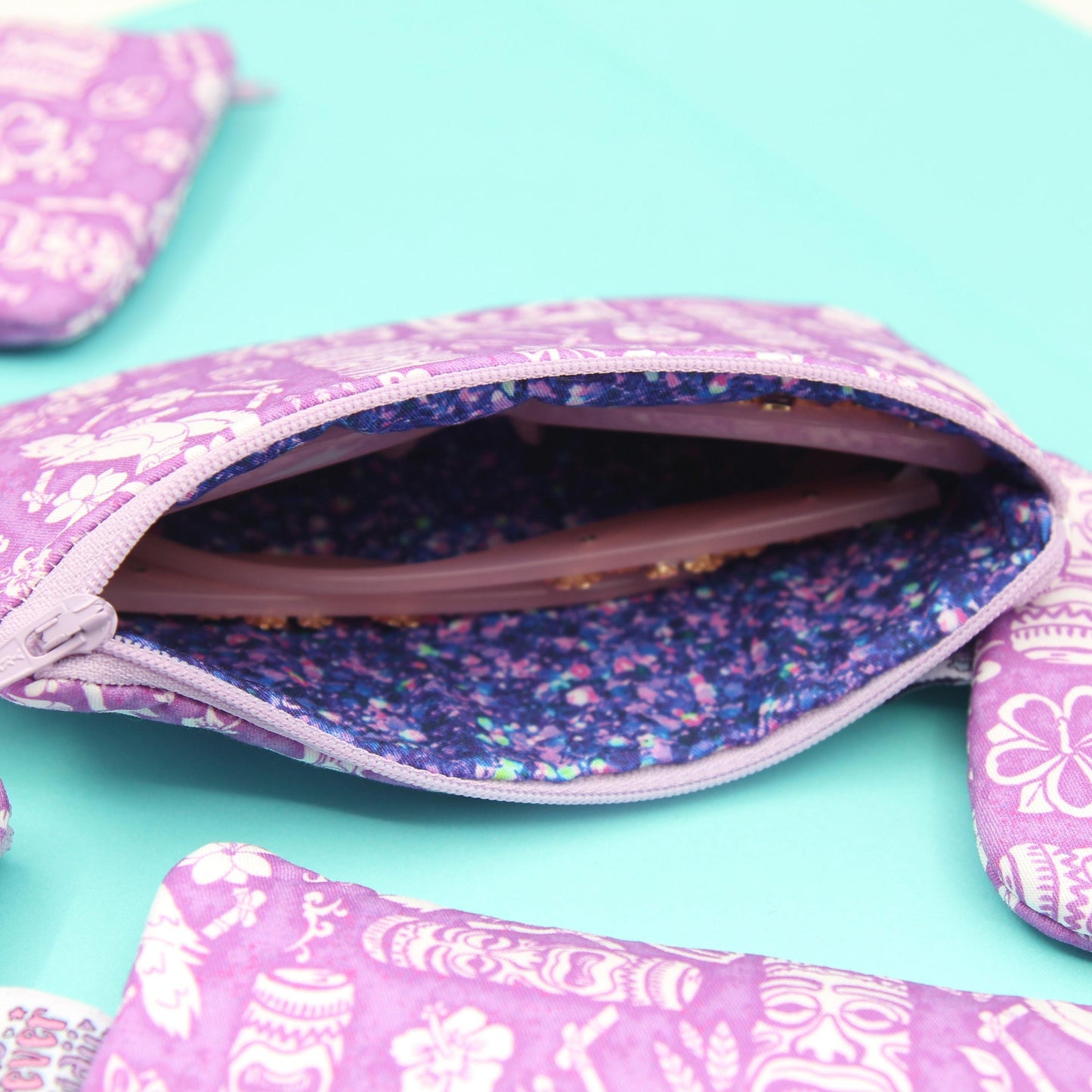 Tiki Room Zippered Pouch – Stylish Eyewear Case, Makeup Organizer, and Travel Clutch