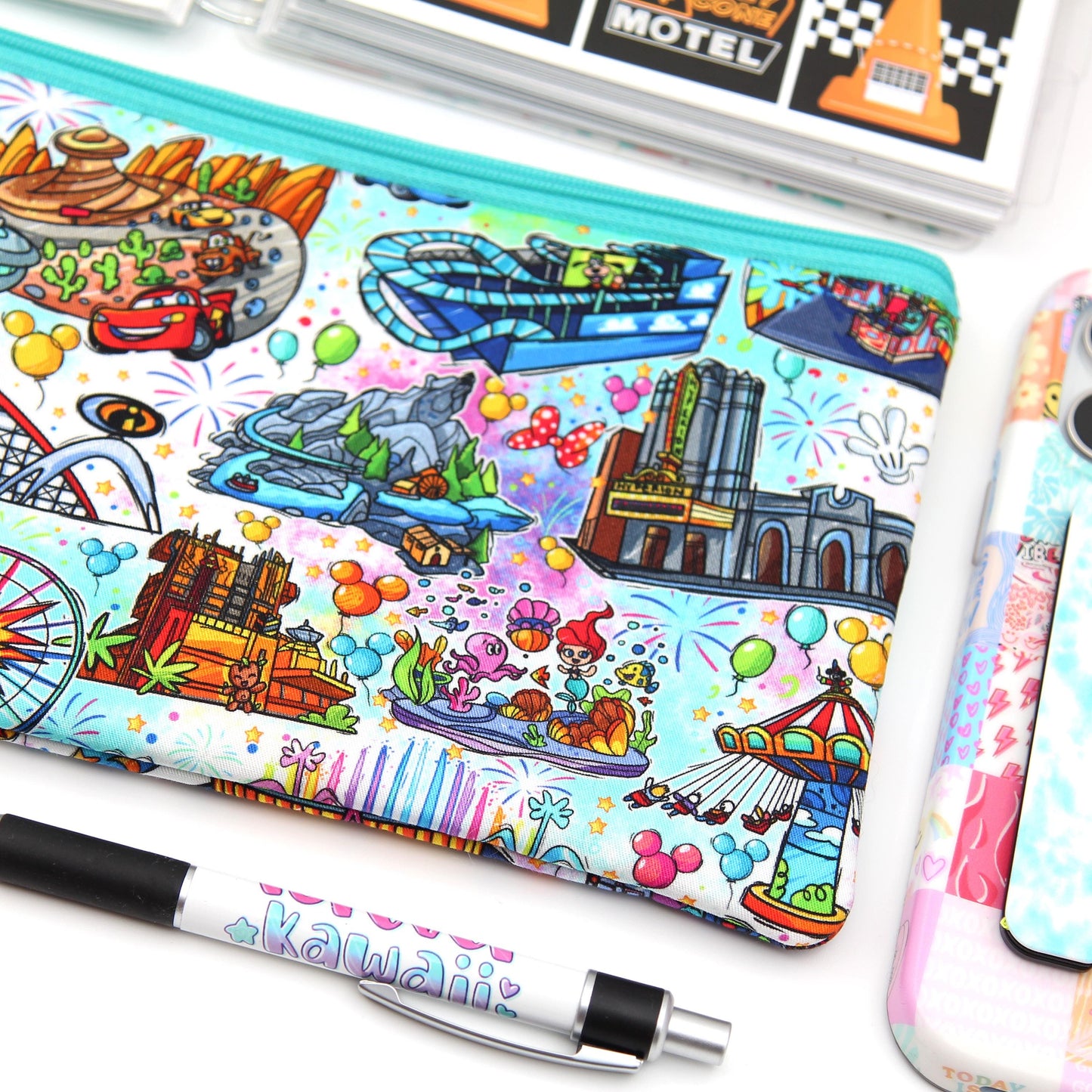 Happy Attractions Planner Zipper Pouch