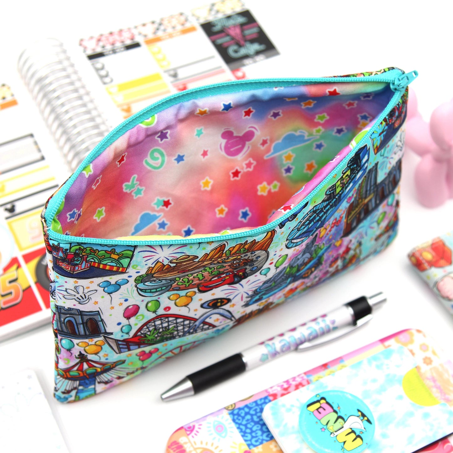 Happy Attractions Planner Zipper Pouch