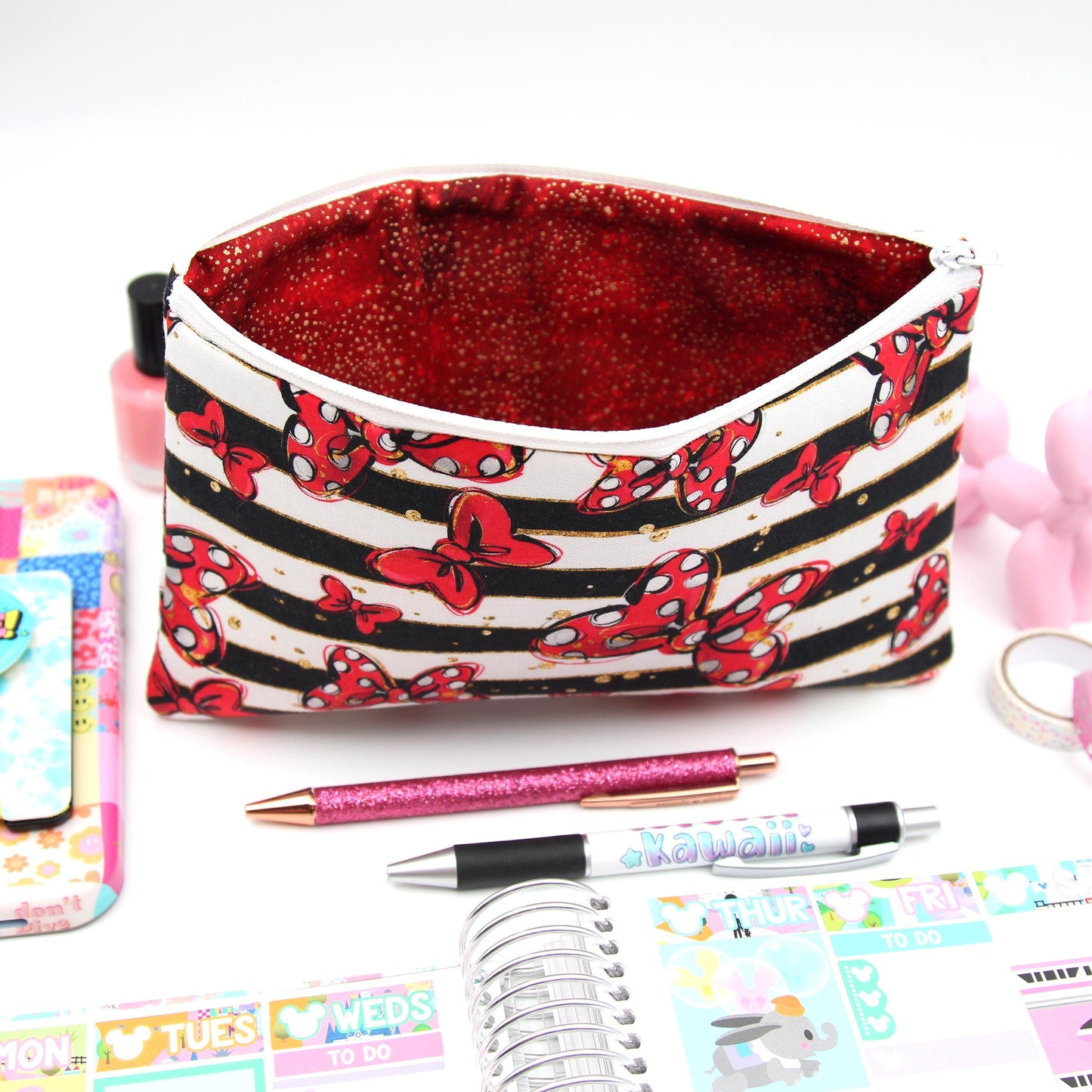 Classic Bows Planner Zipper Pouch