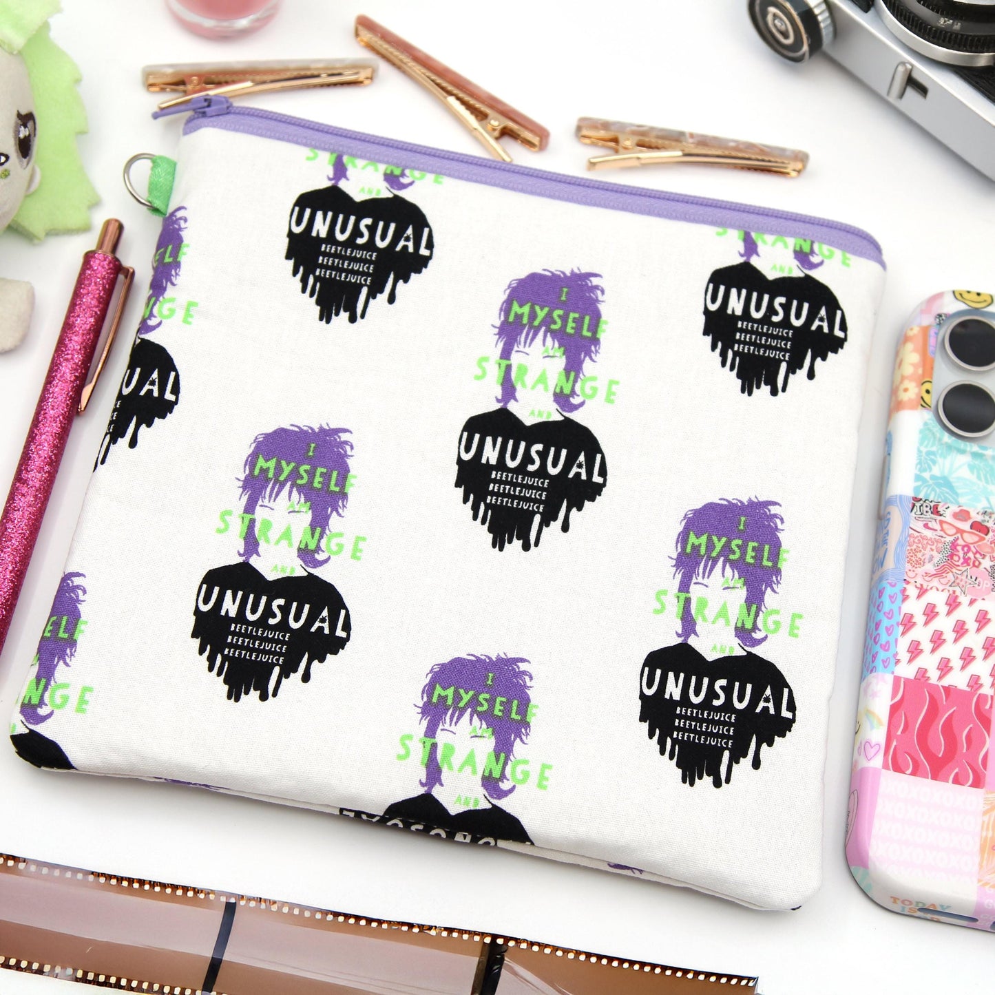 Strange and Unusual Zipper Pouch - Square Cuties Bag