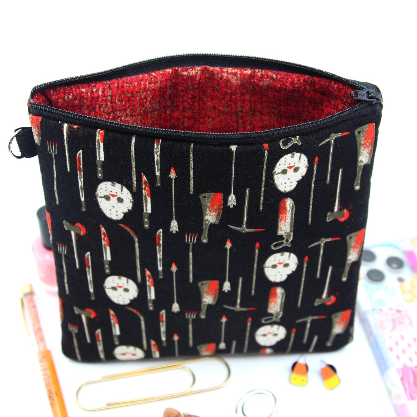 It's Friday Zipper Pouch - Square Cuties Bag