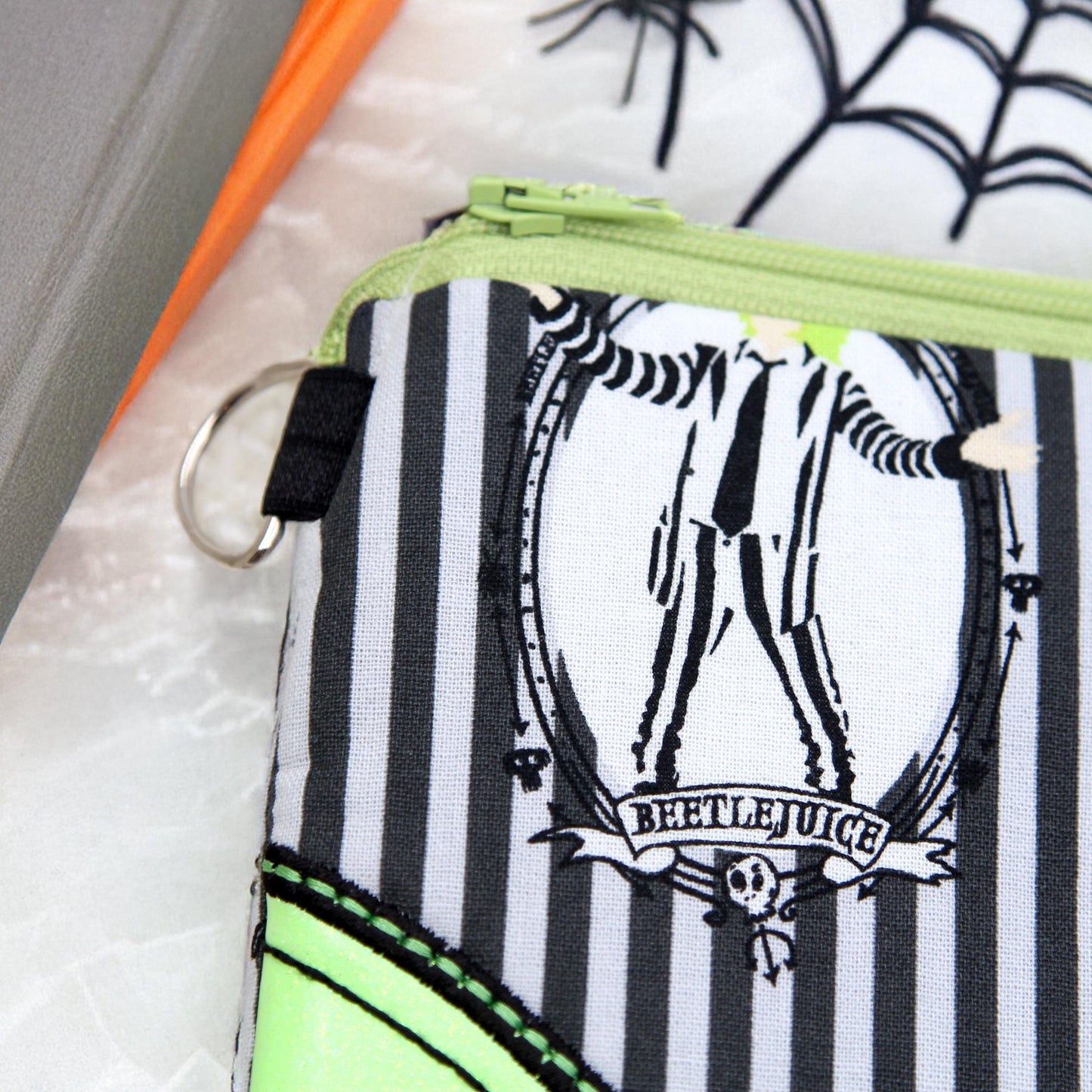 Striped Spooky Zipper Pouch - Clutch 33