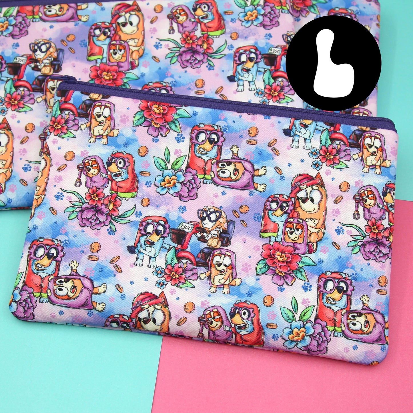 LARGE Grandma Heeler Planner Zipper Pouch
