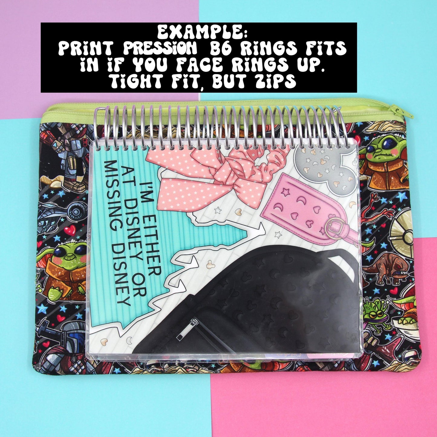 LARGE Classic Bows Planner Zipper Pouch