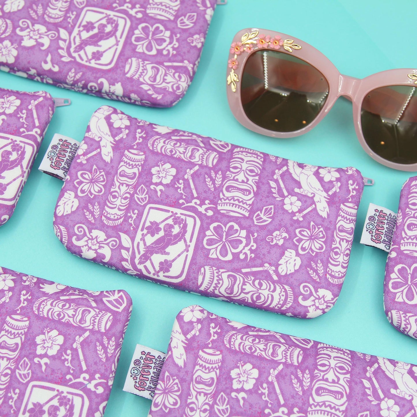 Tiki Room Zippered Pouch – Stylish Eyewear Case, Makeup Organizer, and Travel Clutch