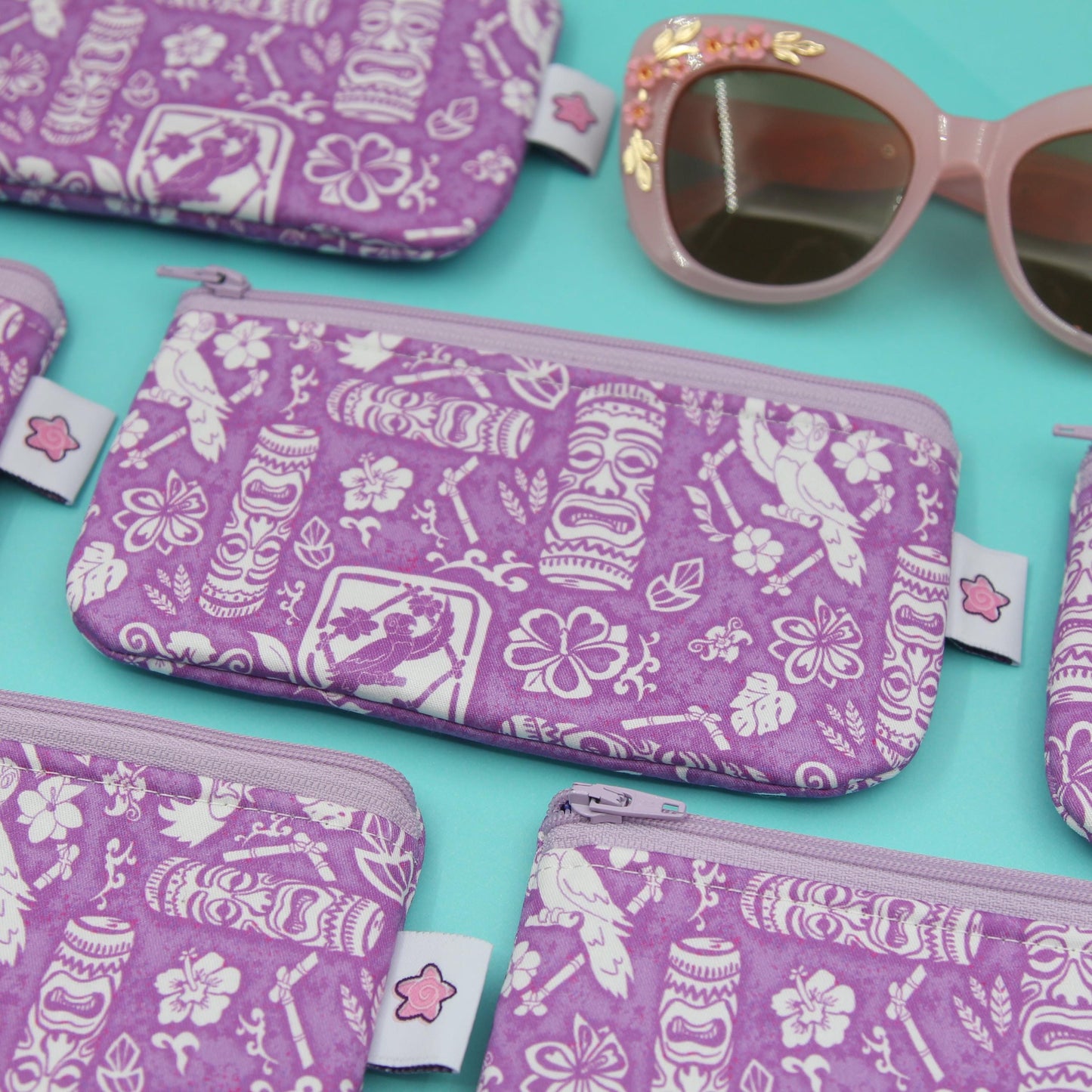 Tiki Room Zippered Pouch – Stylish Eyewear Case, Makeup Organizer, and Travel Clutch