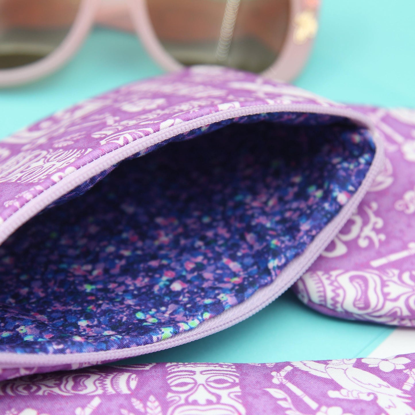 Tiki Room Zippered Pouch – Stylish Eyewear Case, Makeup Organizer, and Travel Clutch