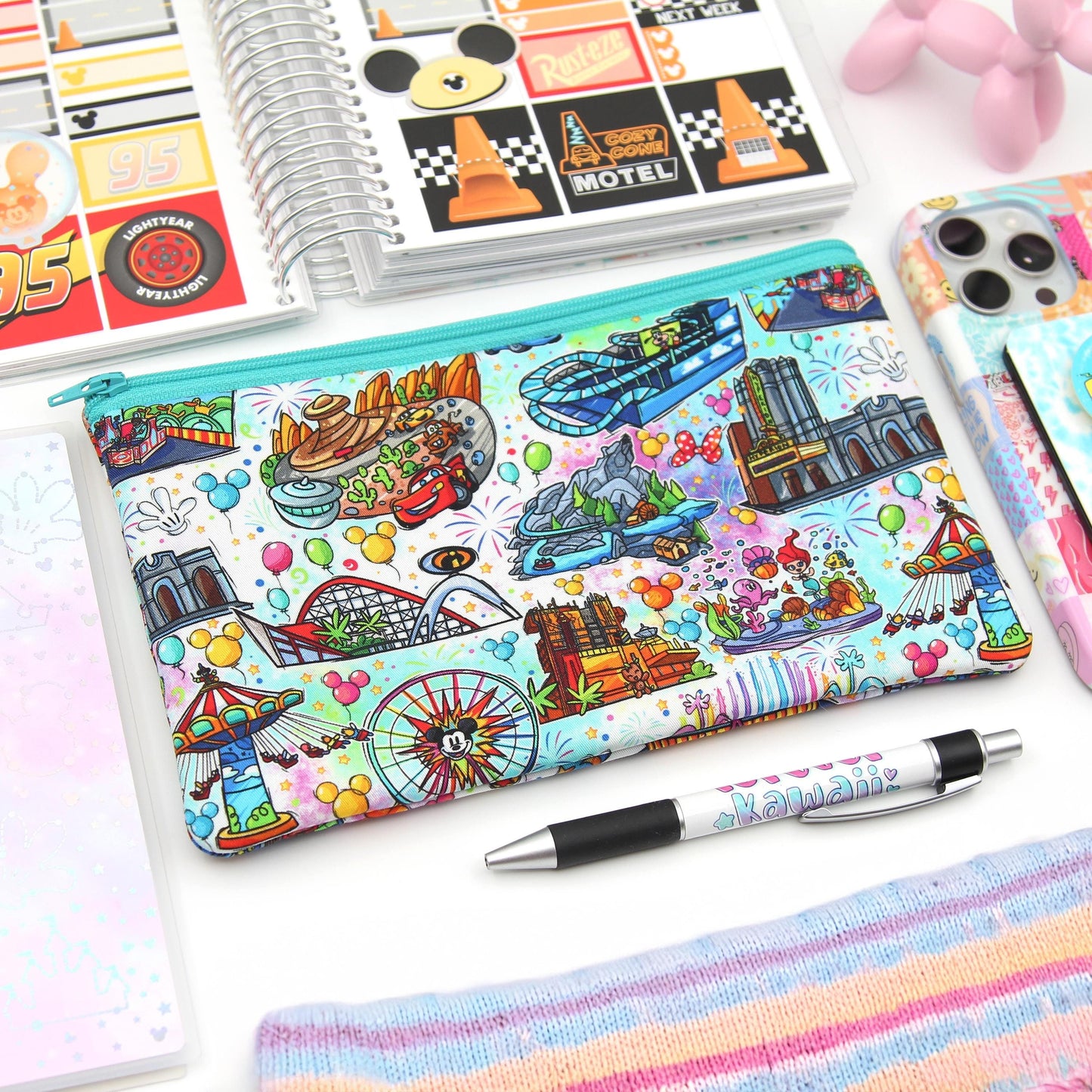 Happy Attractions Planner Zipper Pouch