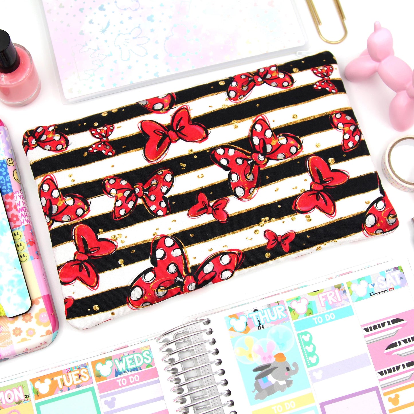 Classic Bows Planner Zipper Pouch