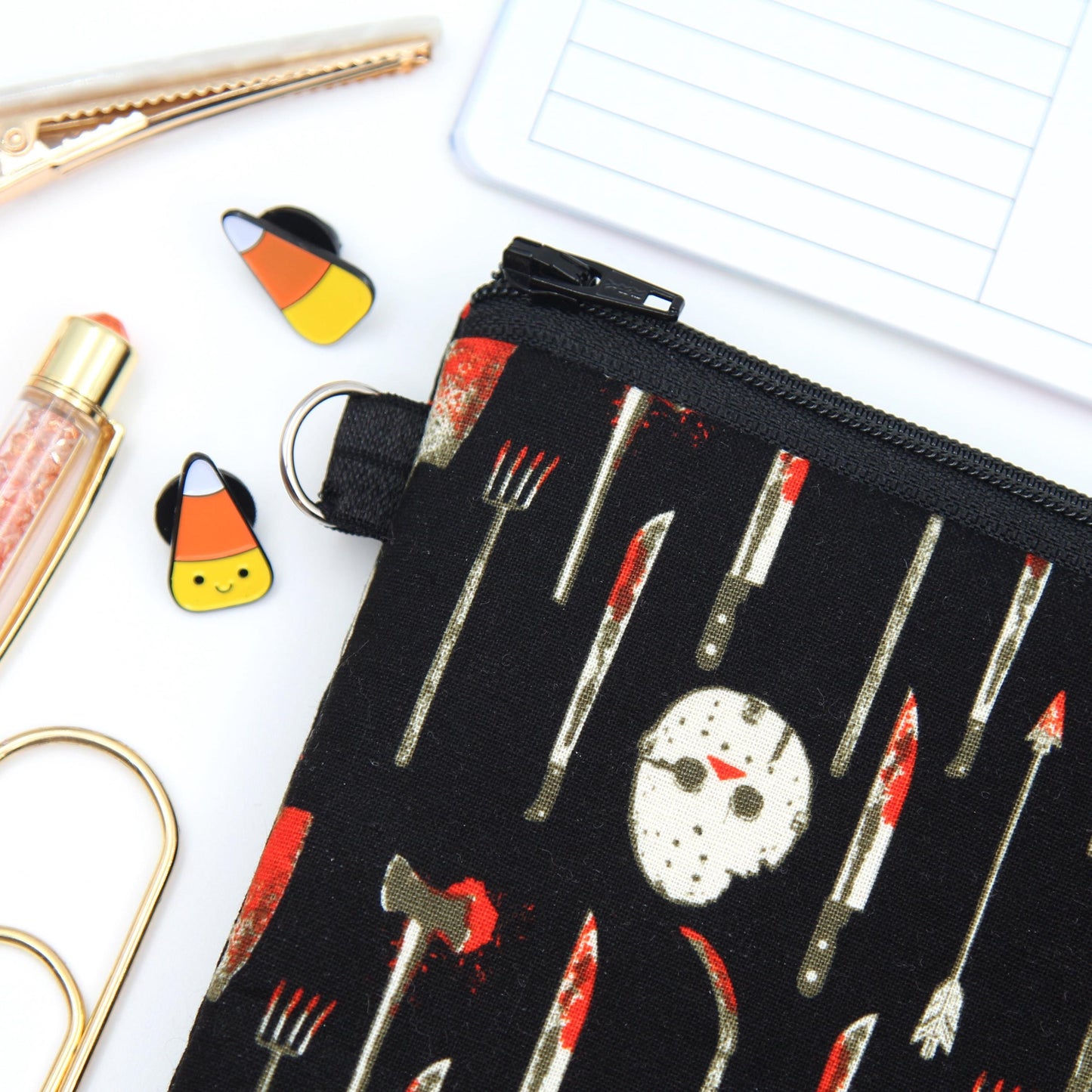 It's Friday Zipper Pouch - Square Cuties Bag