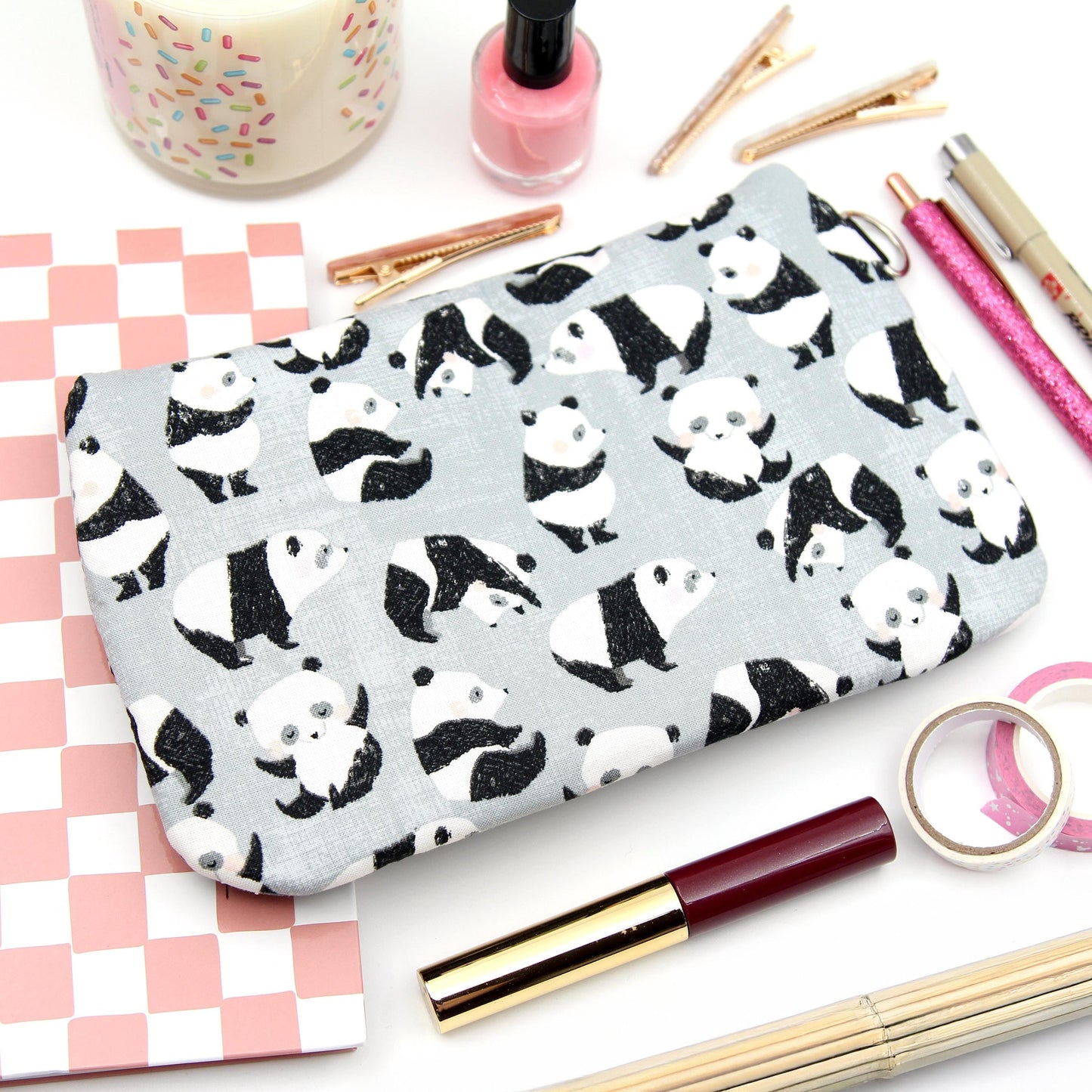 Panda Bear Zipper Pouch - Clutch 33