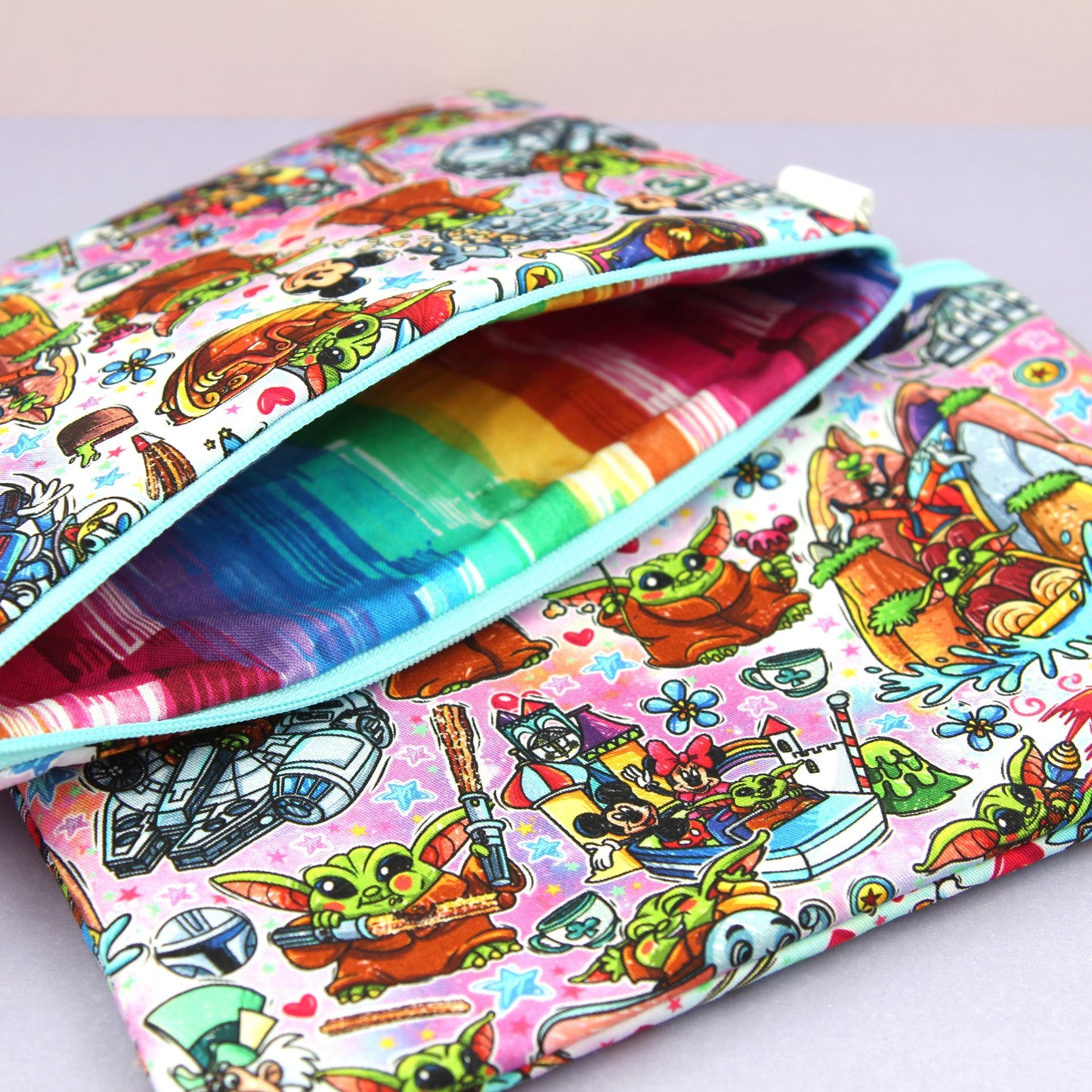 Baby Alien Rides Planner Pouch, Stationery Bag, Zipper Pouch for Hobonichi Weeks & Print Pression, Fully Lined and Padded, Cute Gift