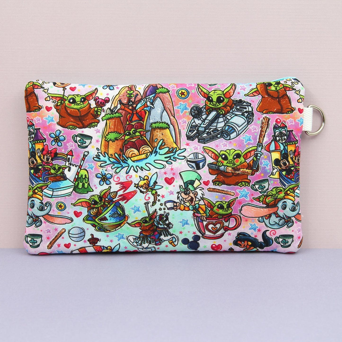 Baby Alien Rides Planner Pouch, Stationery Bag, Zipper Pouch for Hobonichi Weeks & Print Pression, Fully Lined and Padded, Cute Gift