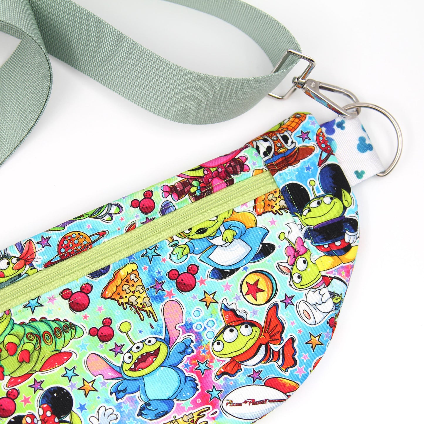 Baby Alien Crossbody Bag, Adjustable Webbing Strap, Hipster Disney Bag, Handmade Shoulder Bag, Fully Lined & Padded, Theme Park Bag