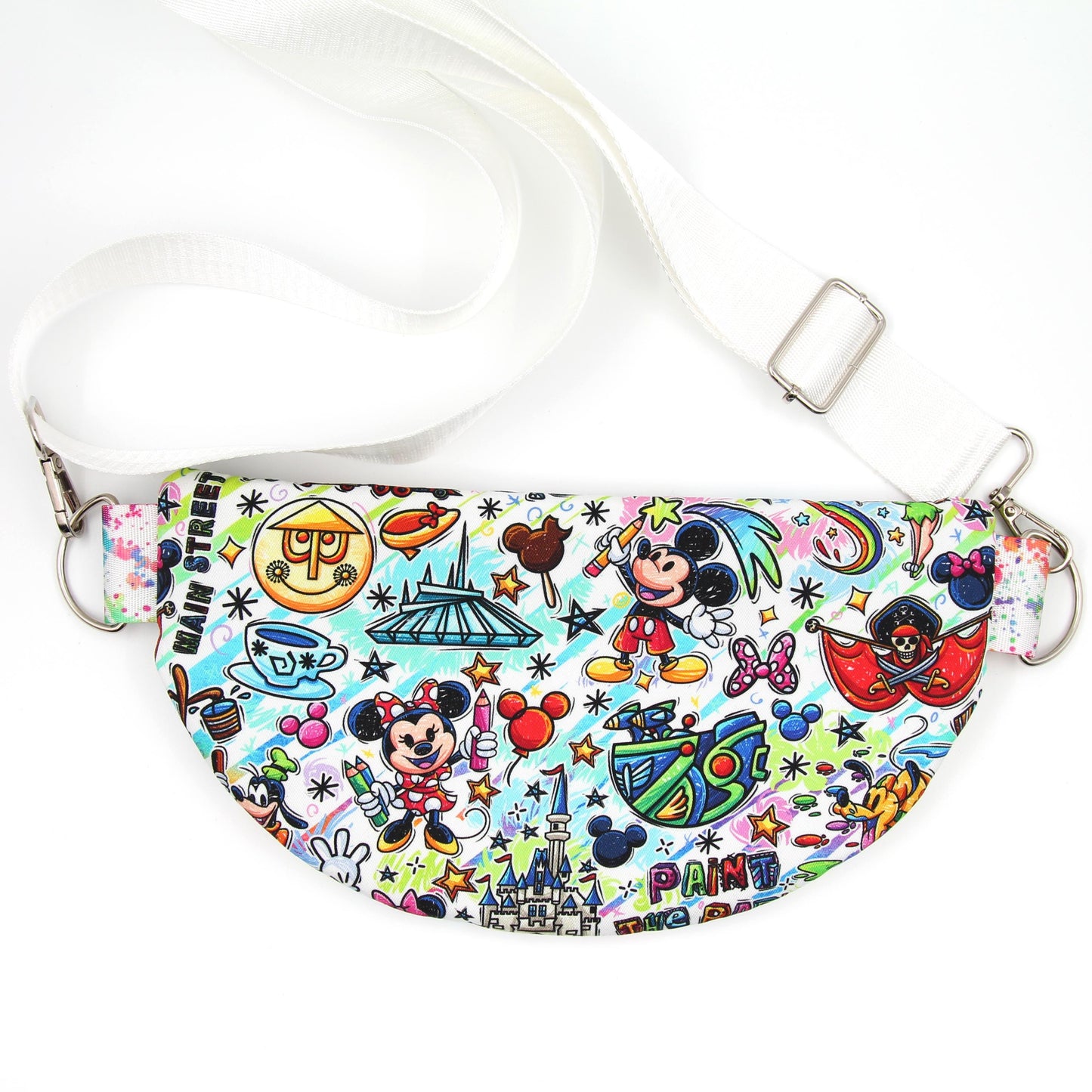 Festival Of The Arts Crossbody Bag, Adjustable Webbing Strap, Hipster Disney Bag, Handmade Fanny Pack Bag, Fully Lined & Padded, Theme Park