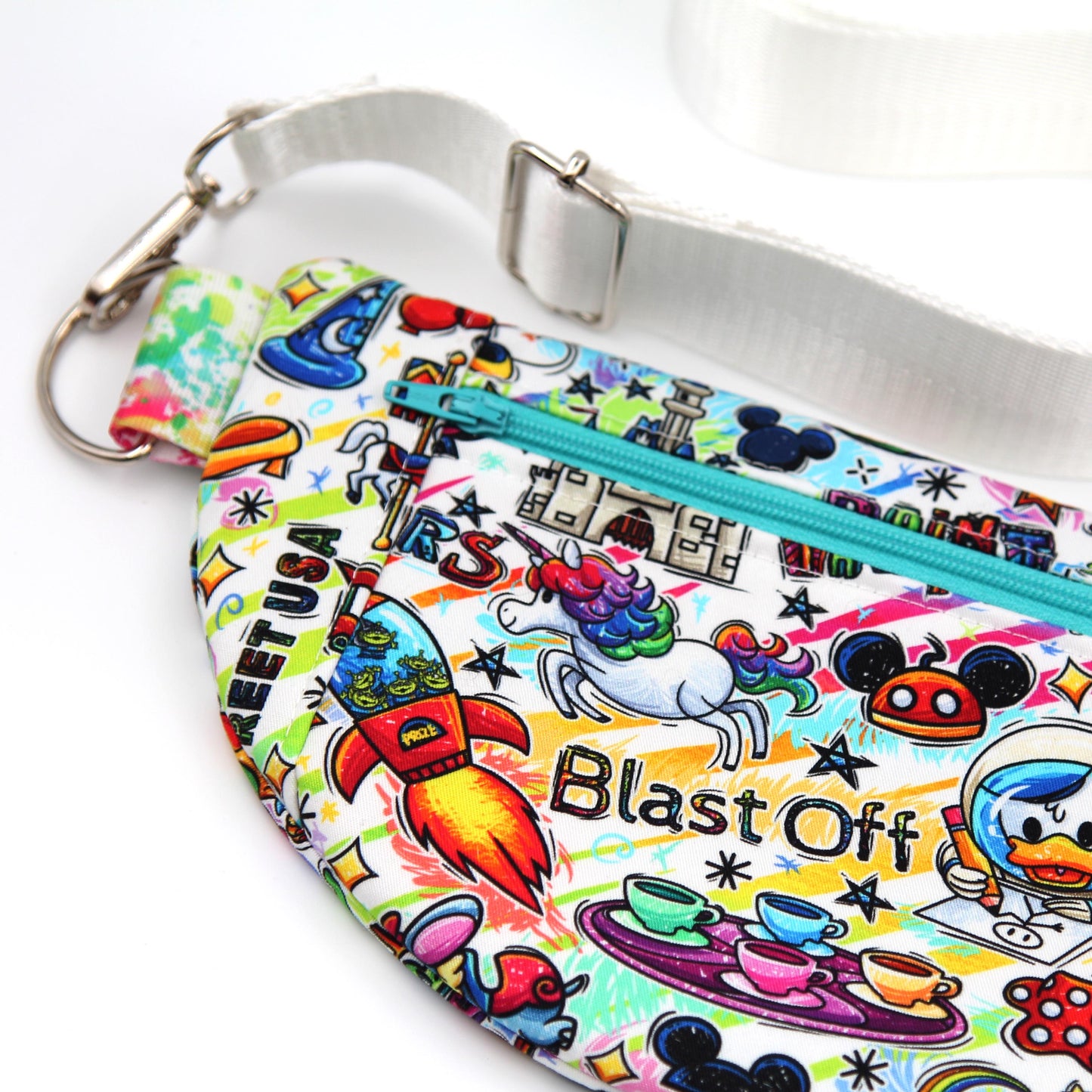 Festival Of The Arts Crossbody Bag, Adjustable Webbing Strap, Hipster Disney Bag, Handmade Fanny Pack Bag, Fully Lined & Padded, Theme Park