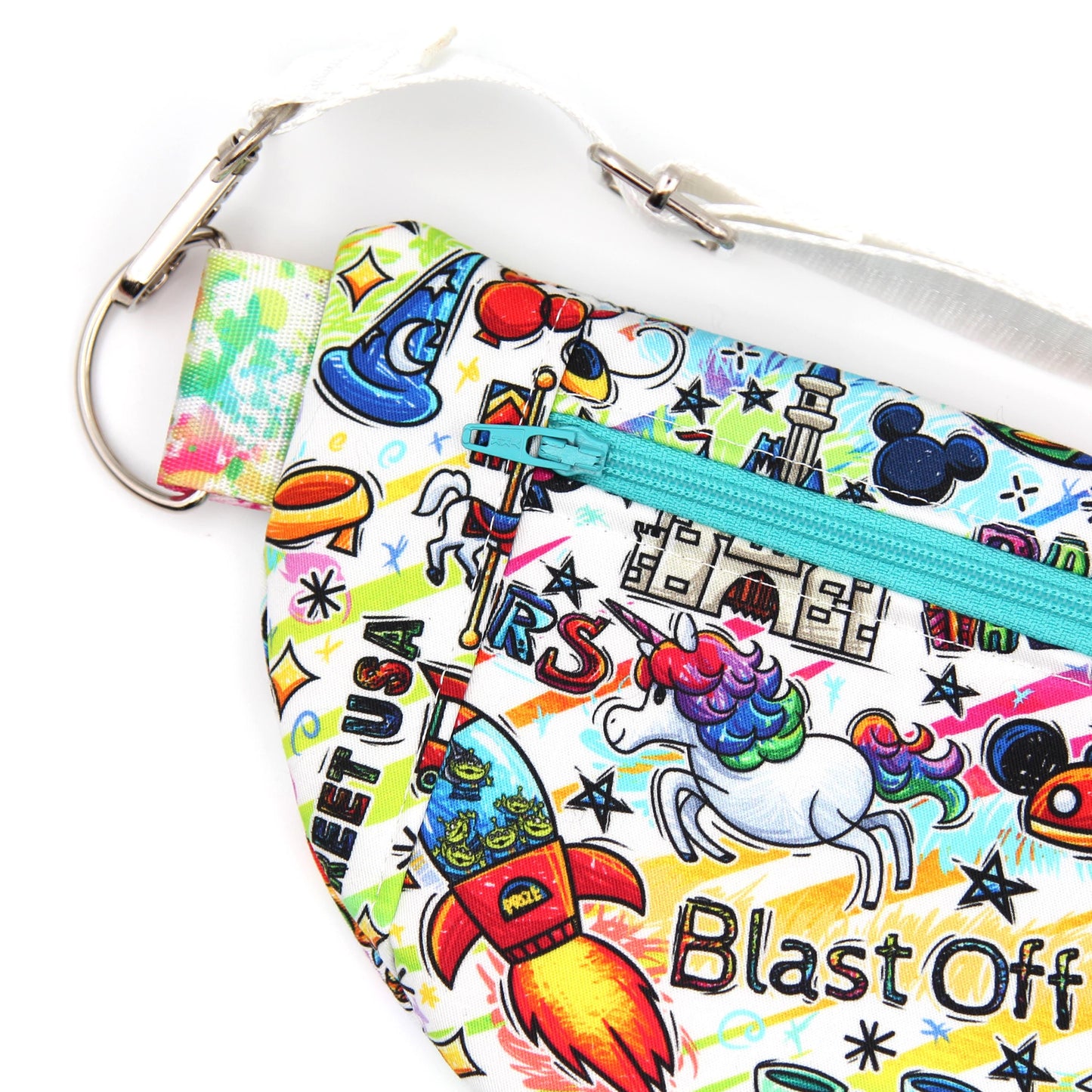 Festival Of The Arts Crossbody Bag, Adjustable Webbing Strap, Hipster Disney Bag, Handmade Fanny Pack Bag, Fully Lined & Padded, Theme Park