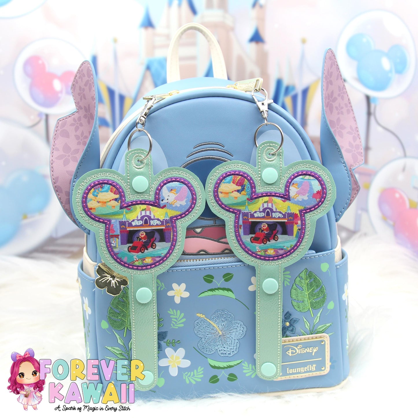 Park Attractions Mouse Ears Holder – Applique , Park Ears Holder, Secure Your Park Ears, Hat, Sunglasses