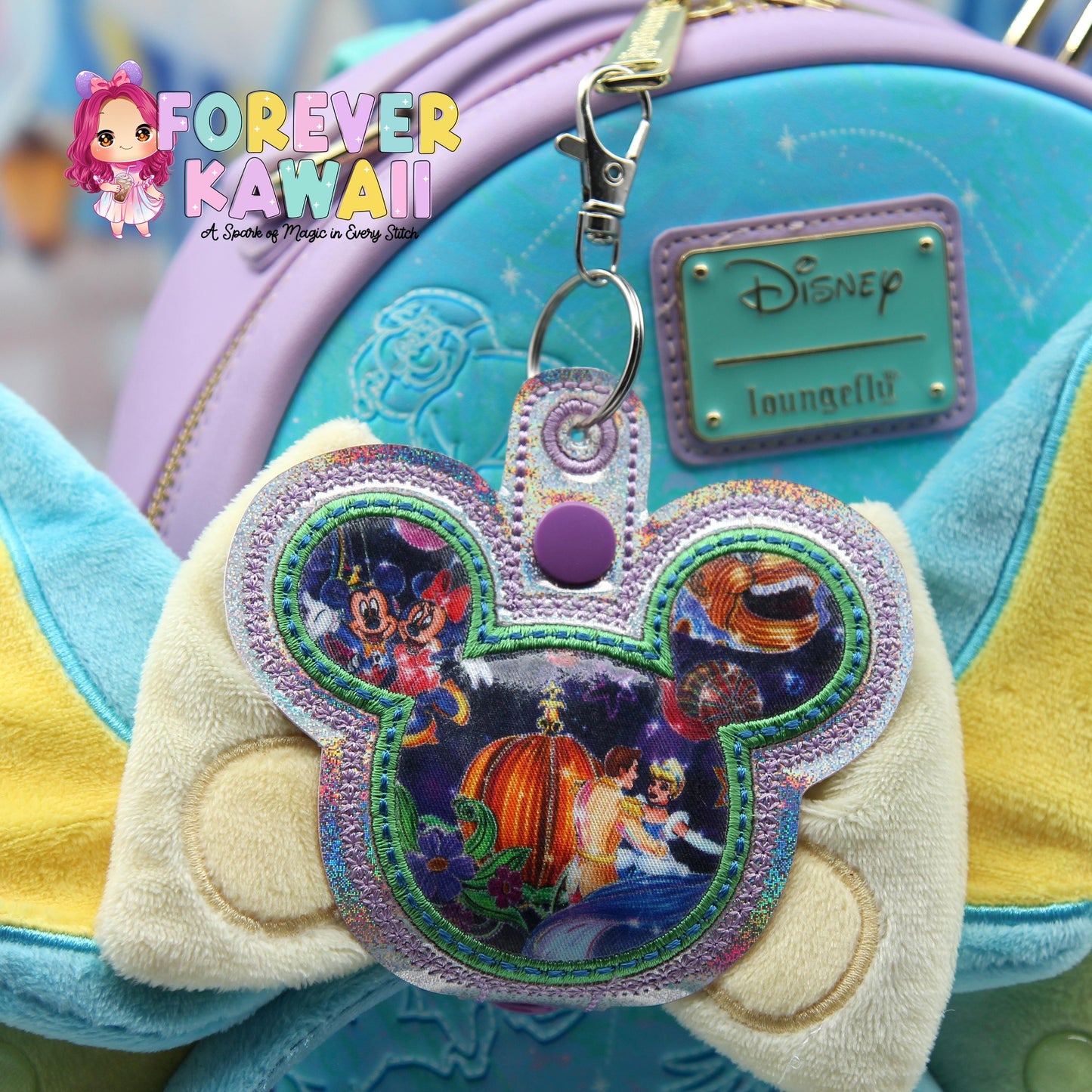Main Street Electrical Parade Mouse Ears Holder – Applique , Park Ears Holder, Secure Your Park Ears, Hat, Sunglasses, Pete Dragon