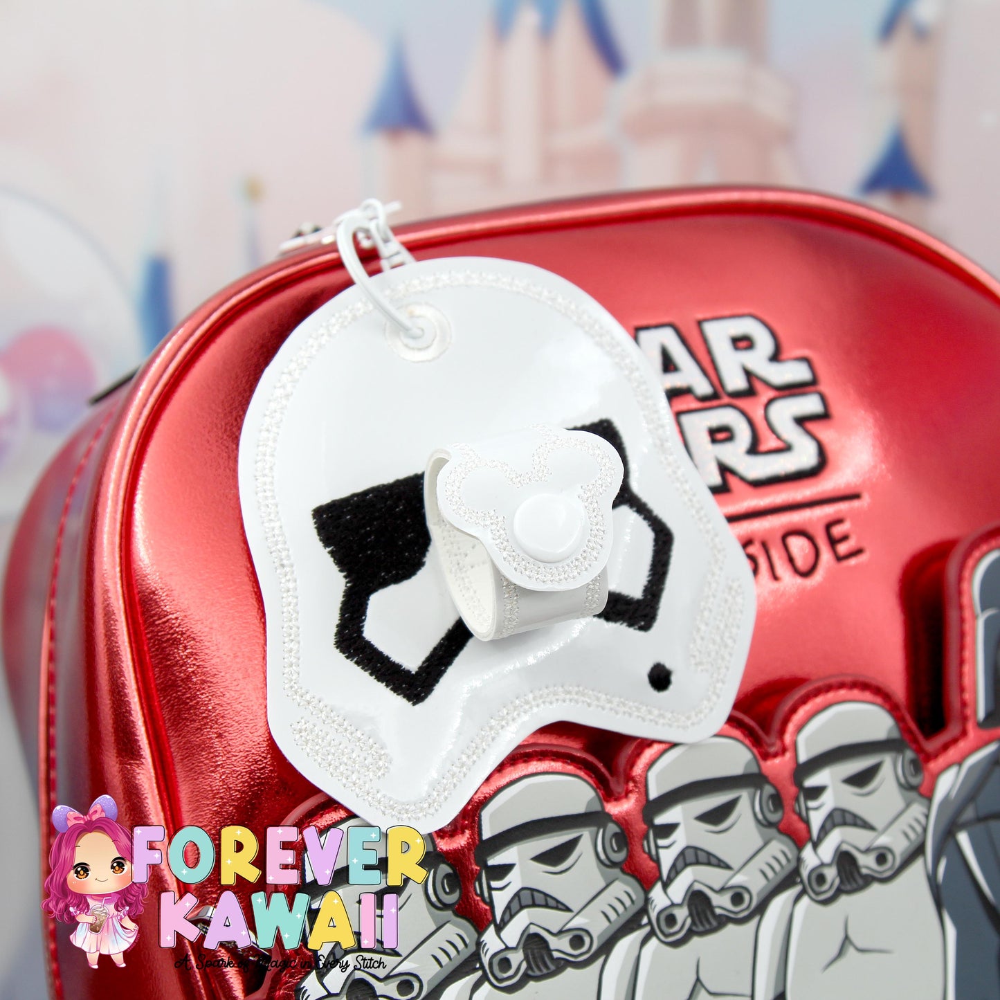 Stormtrooper Mouse Ears Holder Keychain – Galaxy Hat Holder | Sunglasses Holder | Star Wars Ear Holder | Mouse Ears Headband Holder