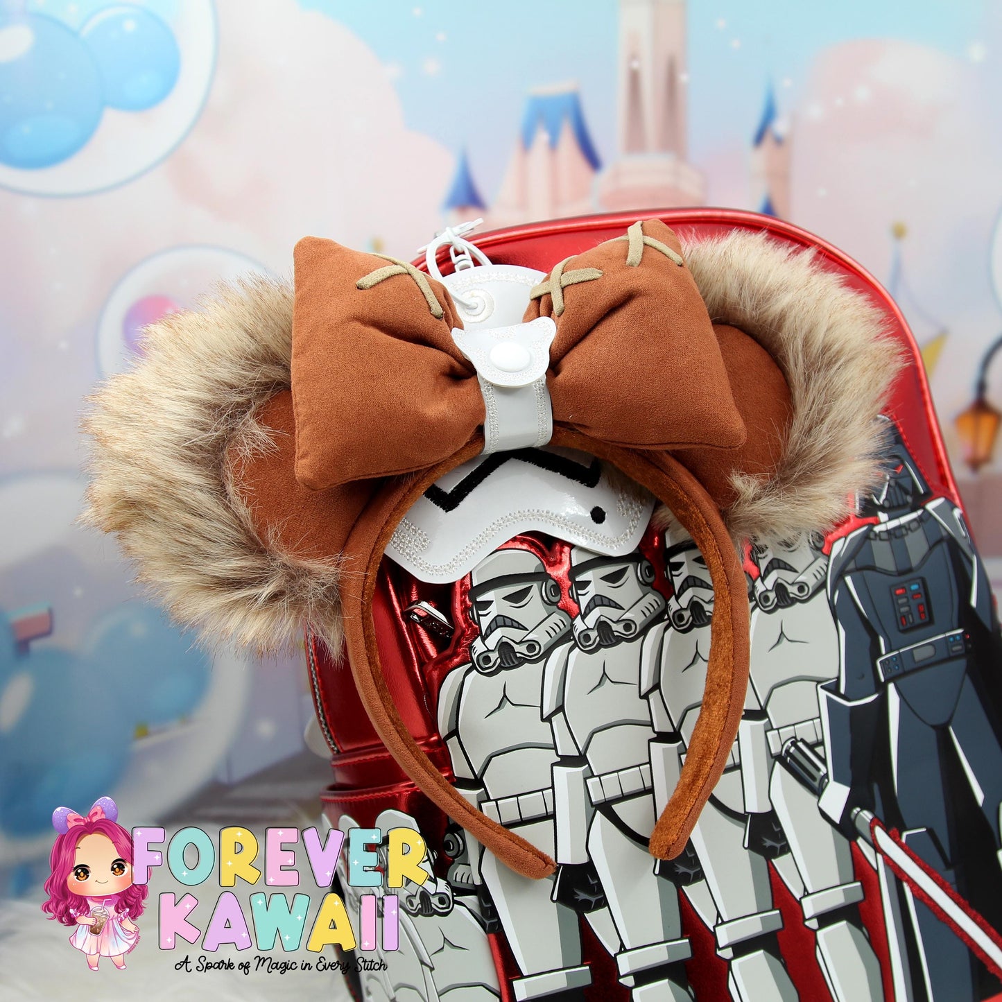 Stormtrooper Mouse Ears Holder Keychain – Galaxy Hat Holder | Sunglasses Holder | Star Wars Ear Holder | Mouse Ears Headband Holder