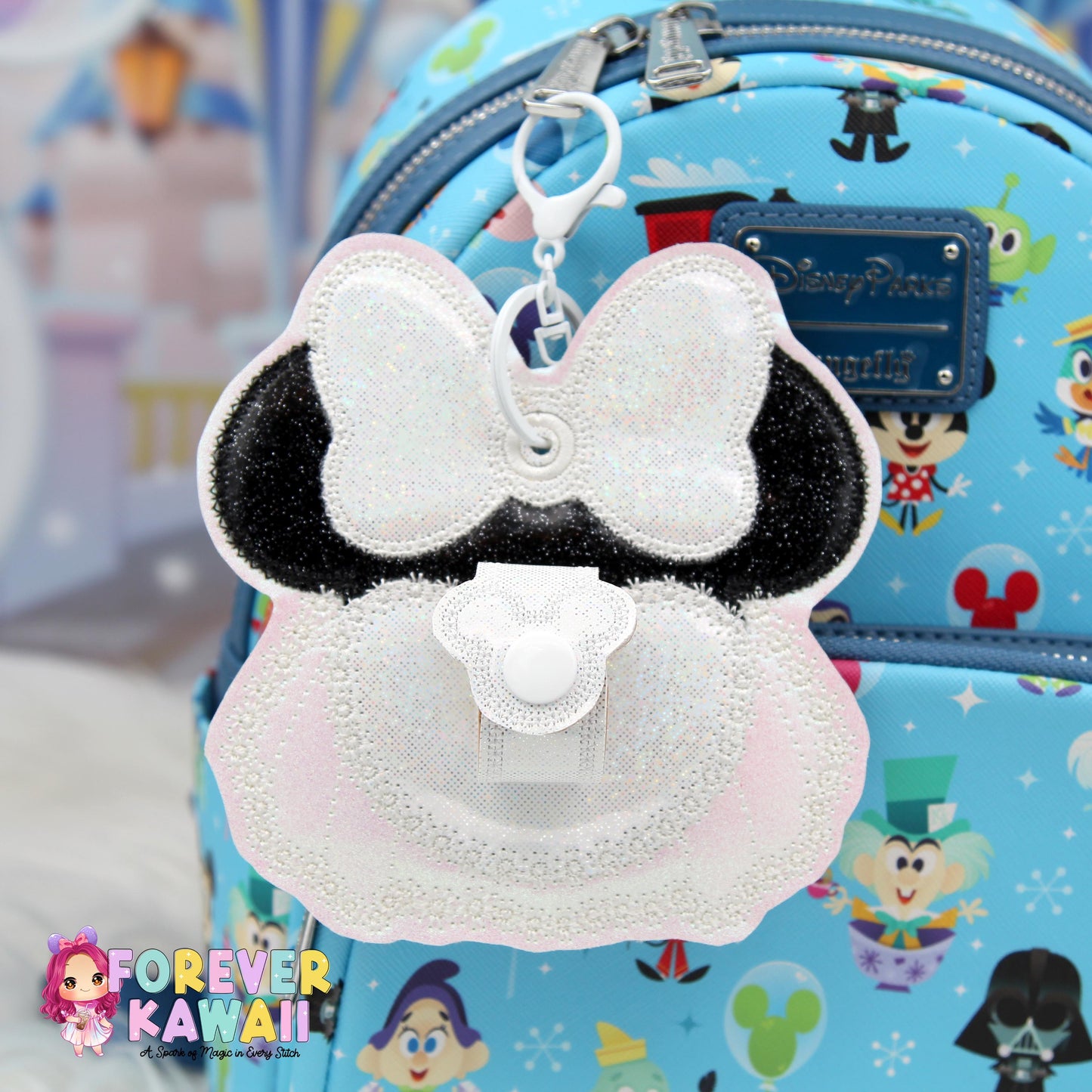 Mouse Bride Mouse Ears Holder – Bridal Mouse Ears Clip, Park Ears Holder, Secure Your Park Ears, Hat, Sunglasses, Magical Wedding Gift