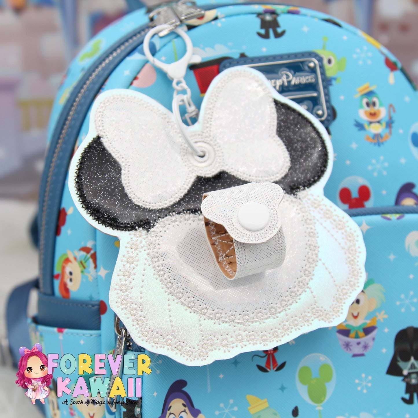 Mouse Bride Mouse Ears Holder – Bridal Mouse Ears Clip, Park Ears Holder, Secure Your Park Ears, Hat, Sunglasses, Magical Wedding Gift