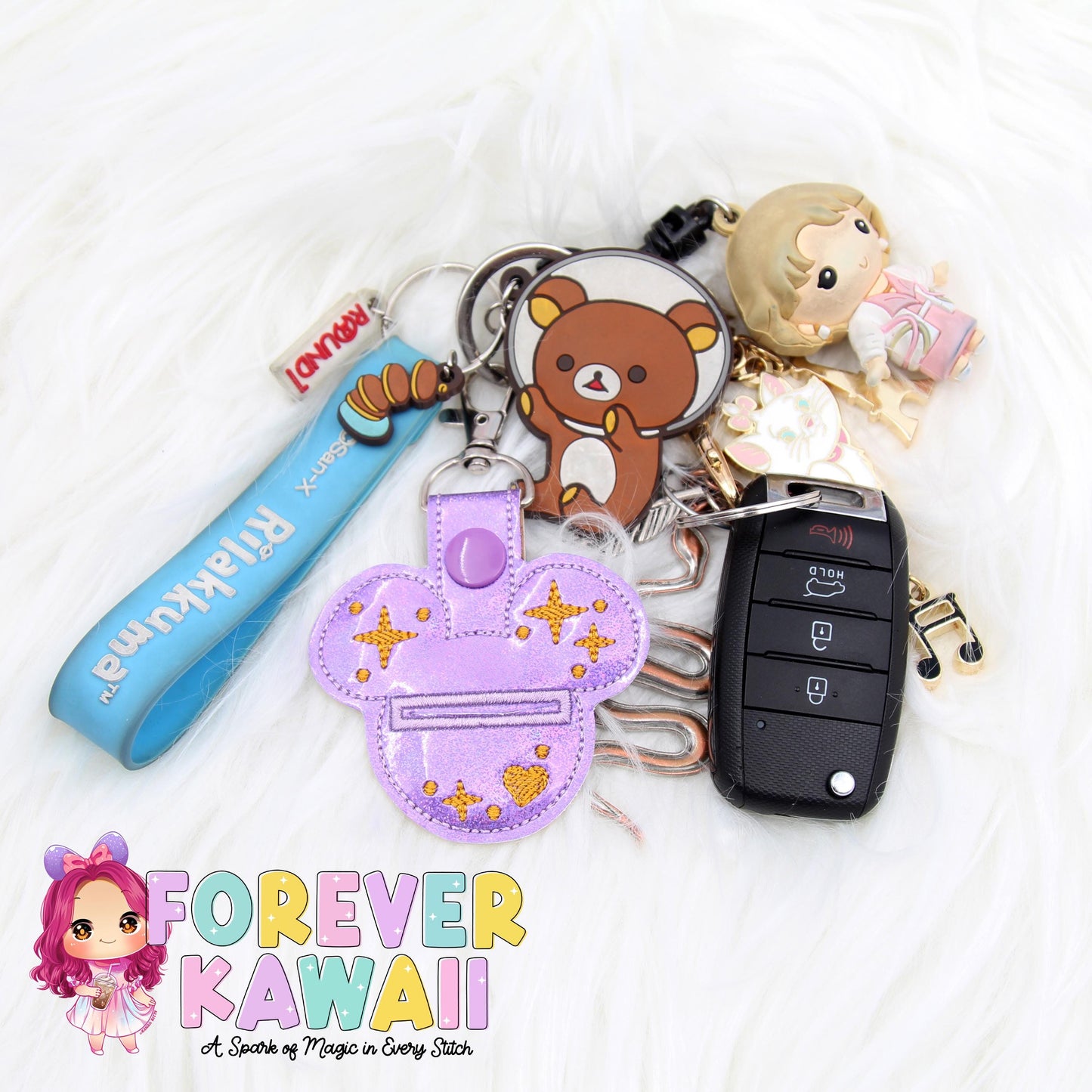 Mouse Head Grocery Cart Quarter Holder Keychain – Quarter Keeper for Shopping Cart – Reusable Coin Holder – Never Forget Your Quarter Again!