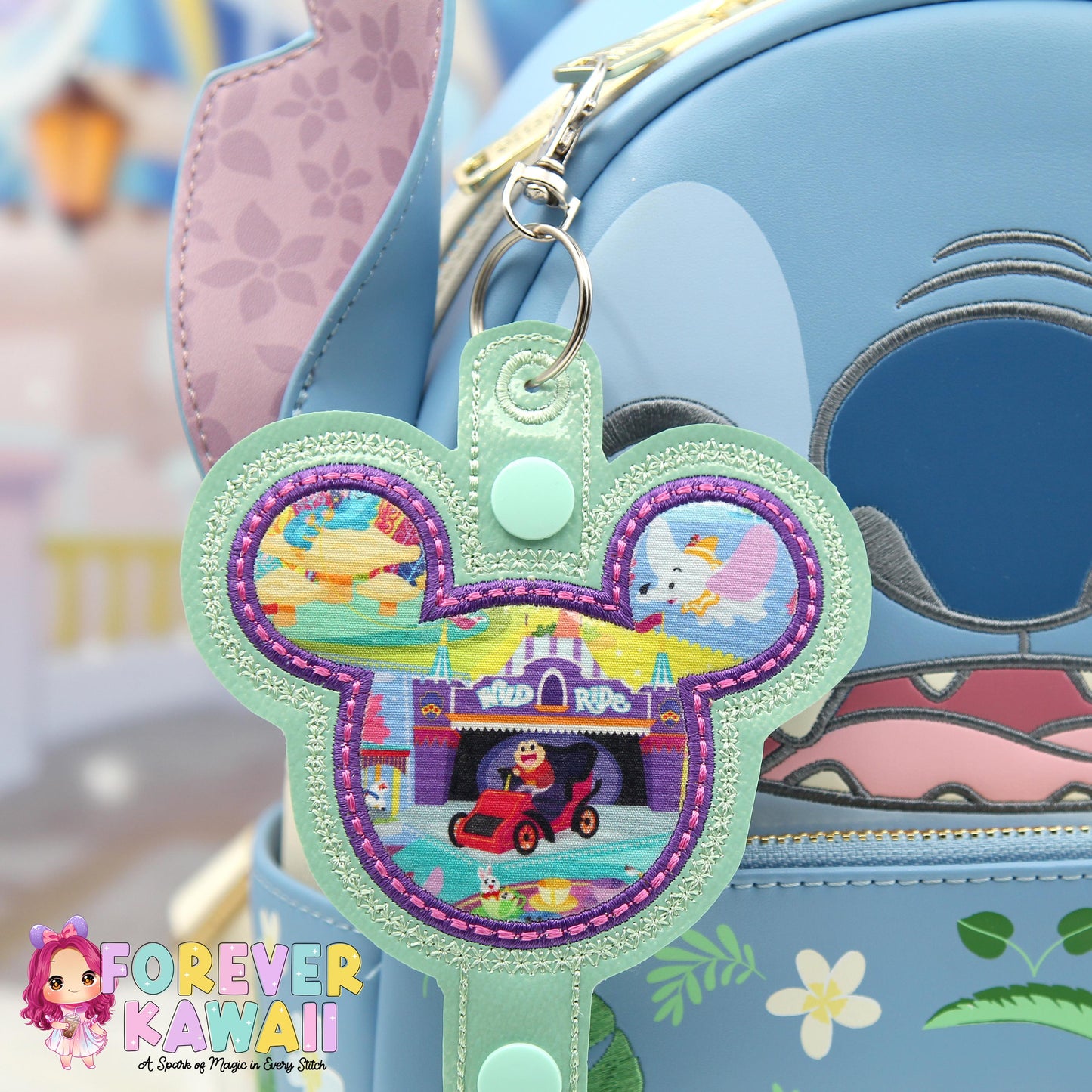 Park Attractions Mouse Ears Holder – Applique , Park Ears Holder, Secure Your Park Ears, Hat, Sunglasses