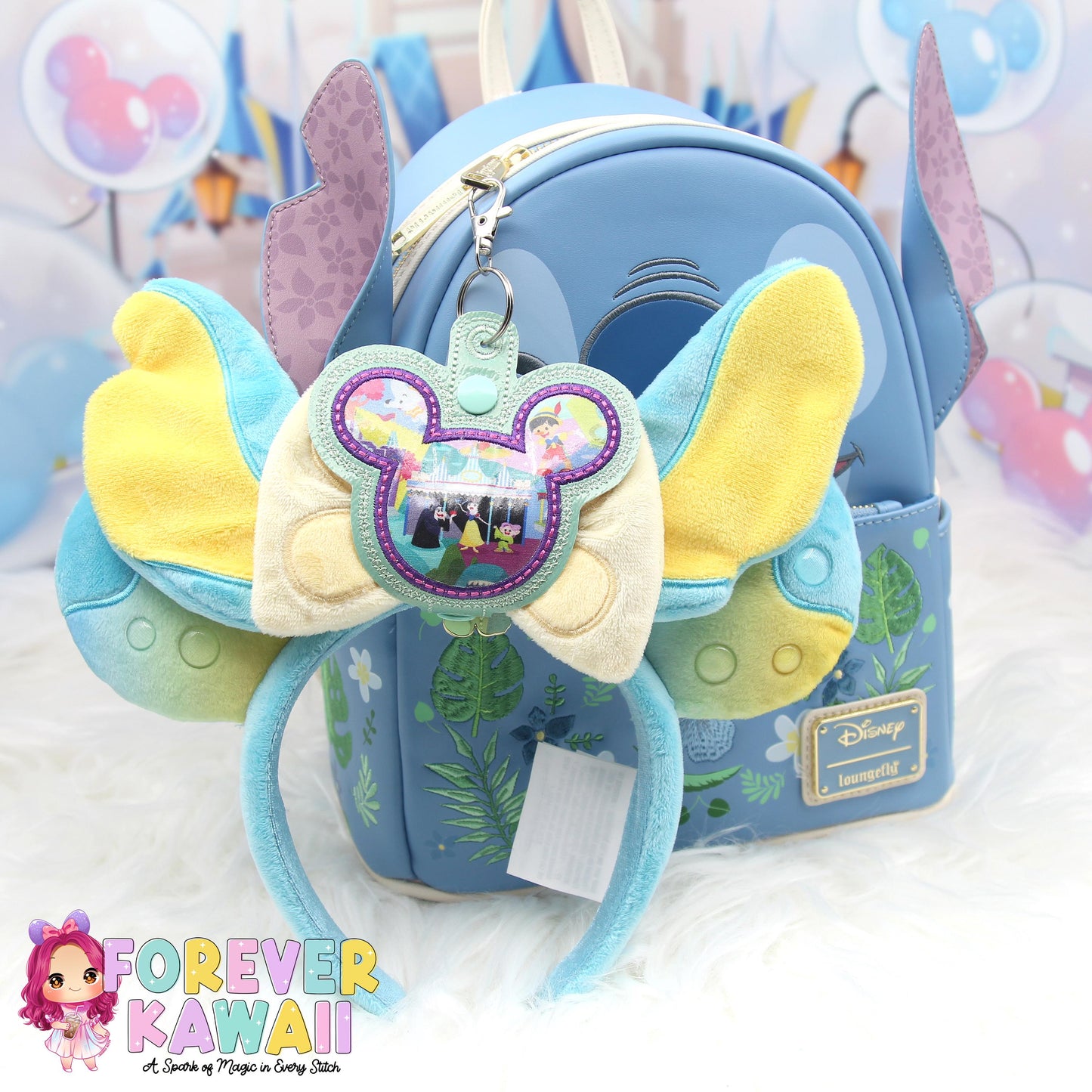 Park Attractions Mouse Ears Holder – Applique , Park Ears Holder, Secure Your Park Ears, Hat, Sunglasses