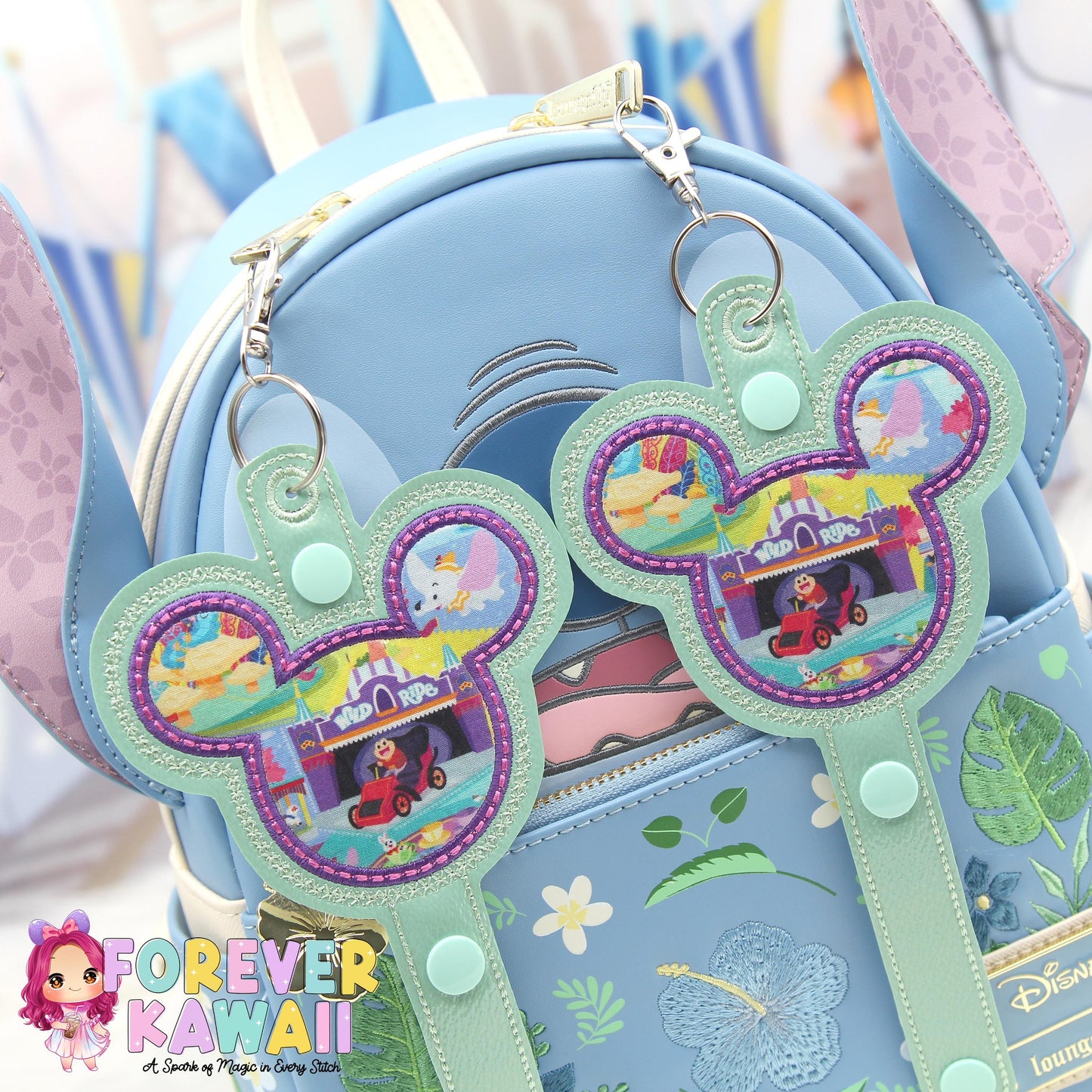 Park Attractions Mouse Ears Holder – Applique , Park Ears Holder, Secure Your Park Ears, Hat, Sunglasses