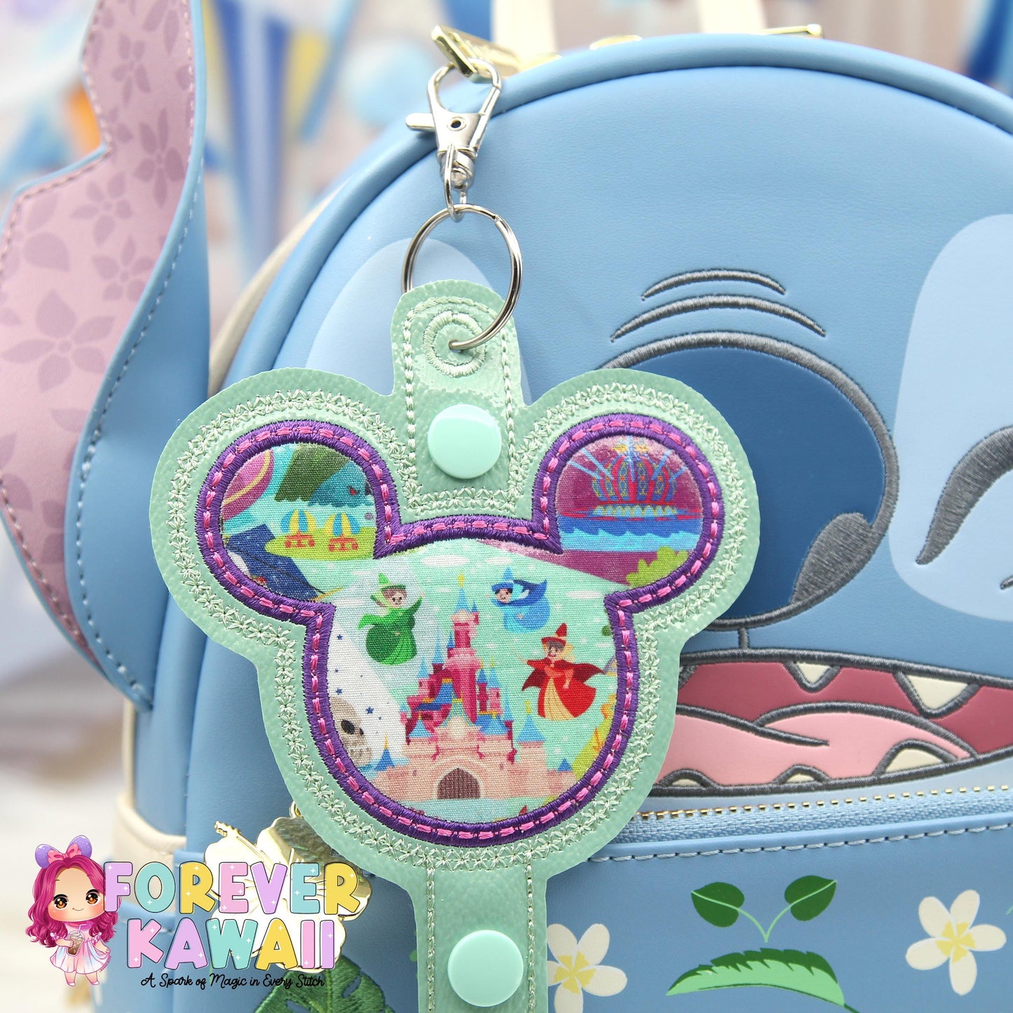 Park Attractions Mouse Ears Holder – Applique , Park Ears Holder, Secure Your Park Ears, Hat, Sunglasses
