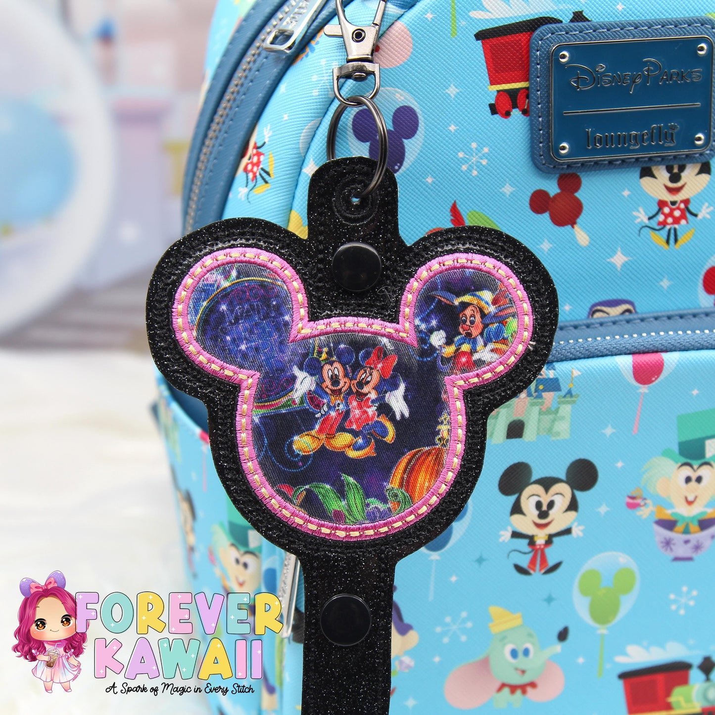 Main Street Electrical Parade Mouse Ears Holder – Applique , Park Ears Holder, Secure Your Park Ears, Hat, Sunglasses, Mr. And Mrs. Mouse