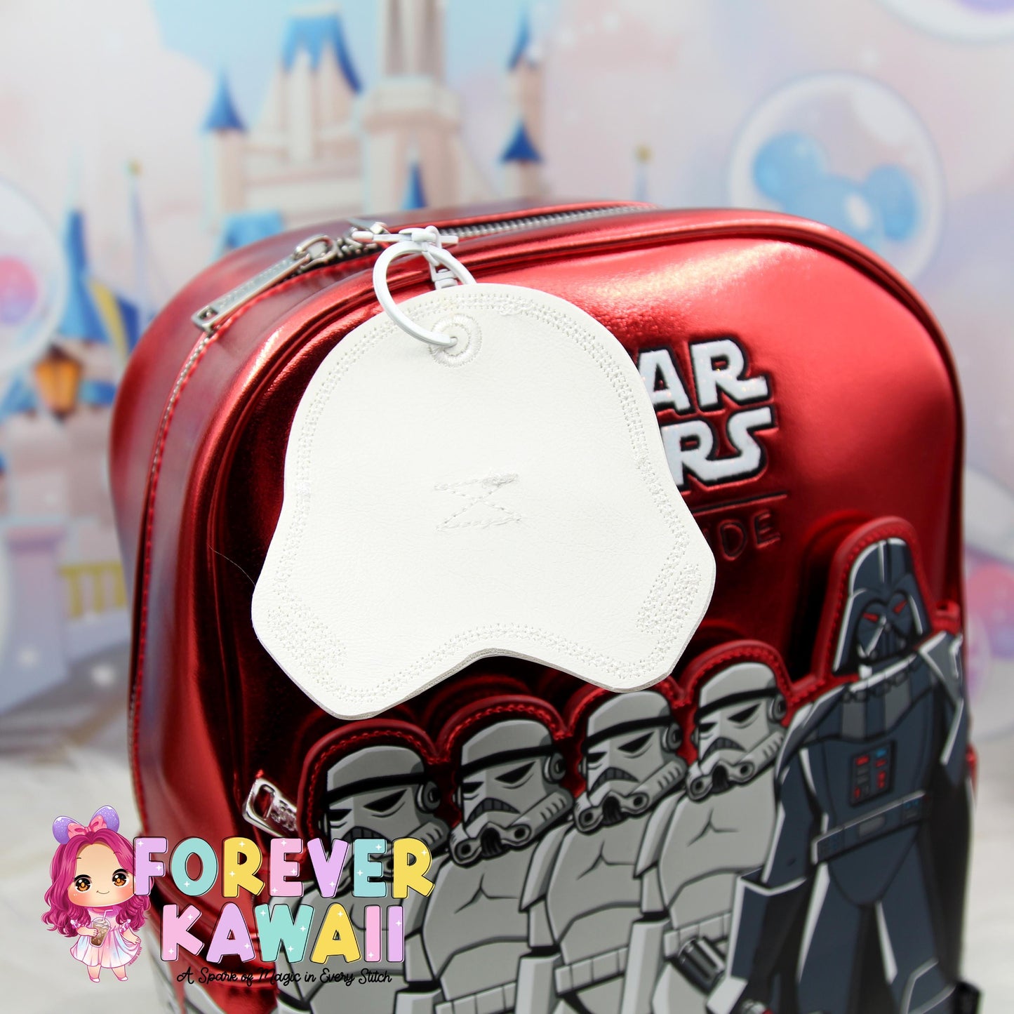 Stormtrooper Mouse Ears Holder Keychain – Galaxy Hat Holder | Sunglasses Holder | Star Wars Ear Holder | Mouse Ears Headband Holder