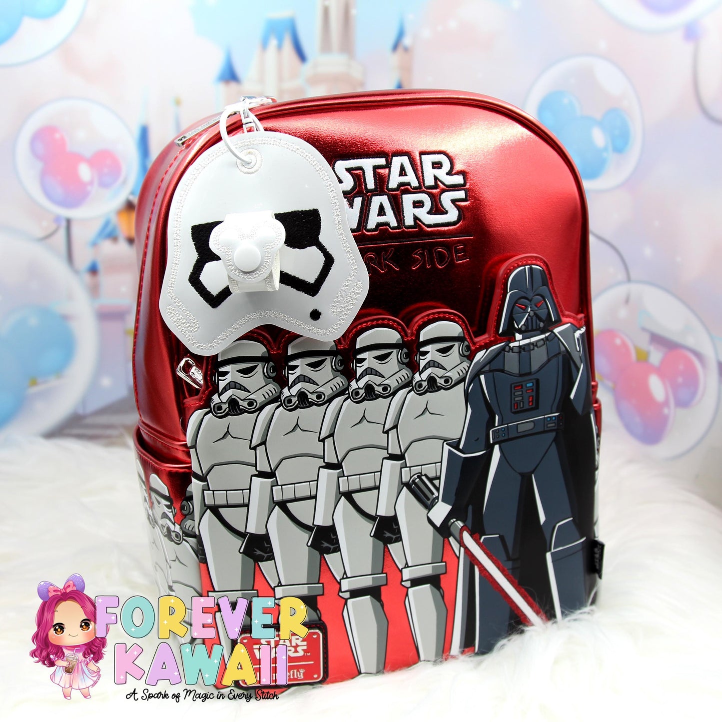 Stormtrooper Mouse Ears Holder Keychain – Galaxy Hat Holder | Sunglasses Holder | Star Wars Ear Holder | Mouse Ears Headband Holder