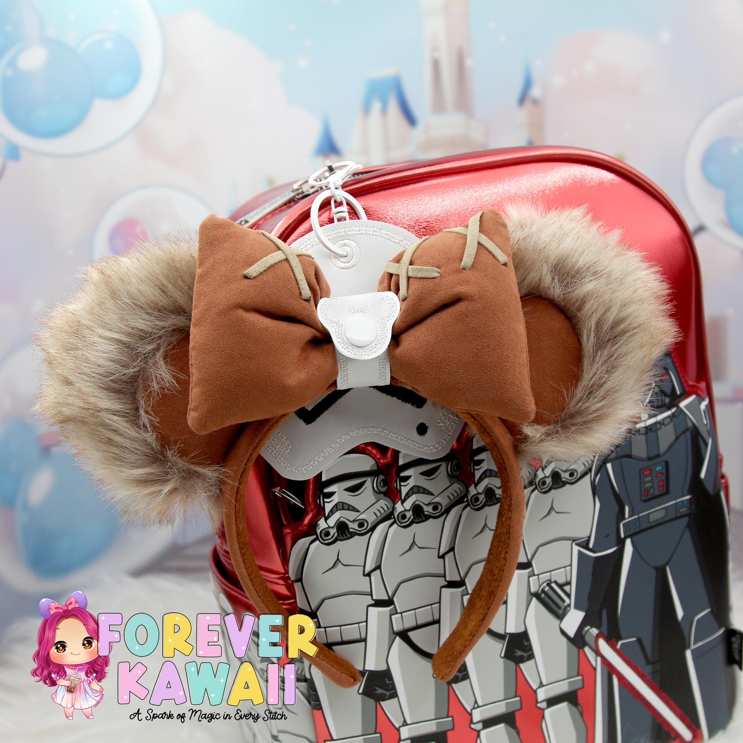 Stormtrooper Mouse Ears Holder Keychain – Galaxy Hat Holder | Sunglasses Holder | Star Wars Ear Holder | Mouse Ears Headband Holder