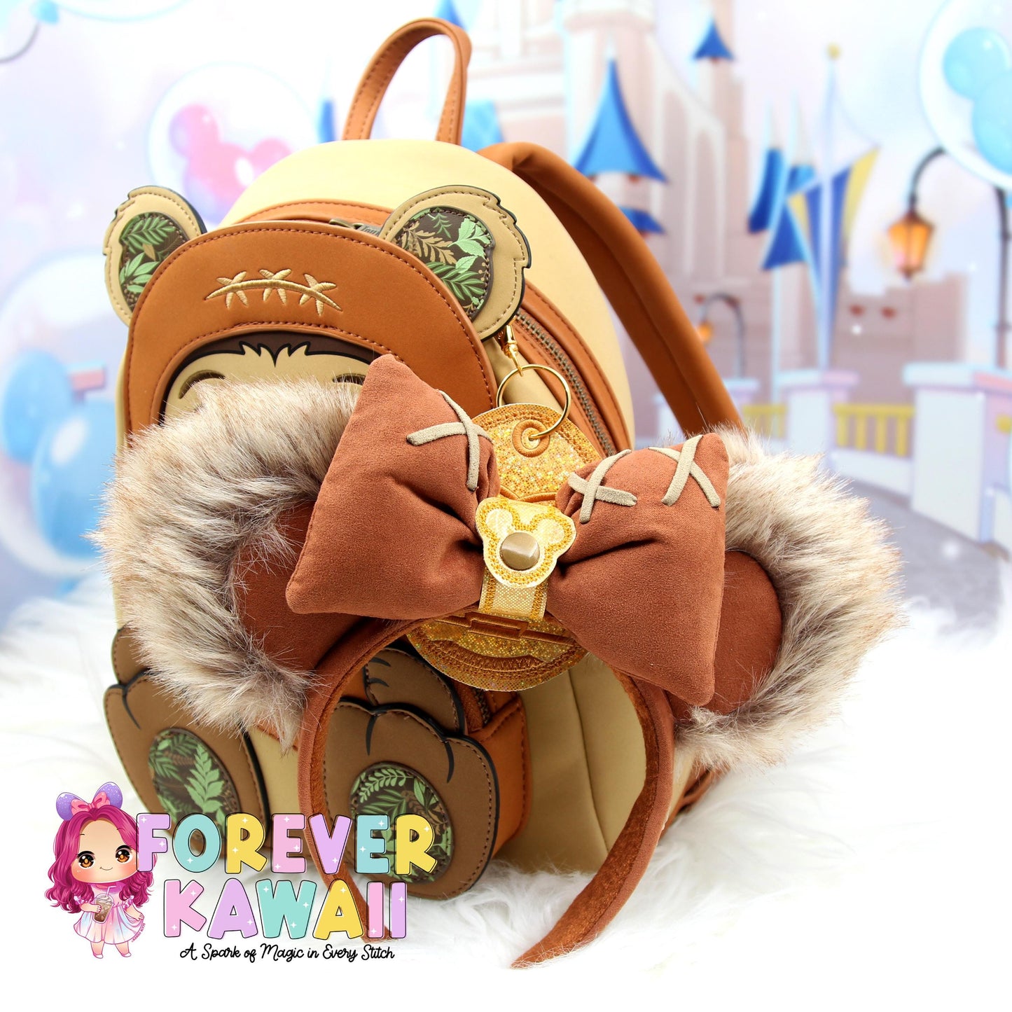 C3PO Mouse Ears Holder Keychain – Galaxy Hat Holder | Sunglasses Holder | Star Wars Ear Holder | Mouse Ears Headband Holder