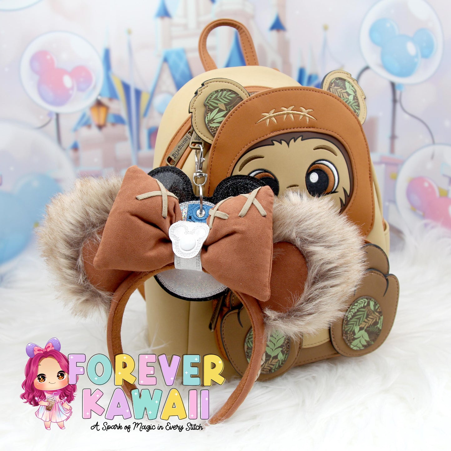 R2D2 Mouse Ears Holder Keychain – Galaxy Hat Holder | Sunglasses Holder | Star Wars Ear Holder | Mouse Ears Headband Holder