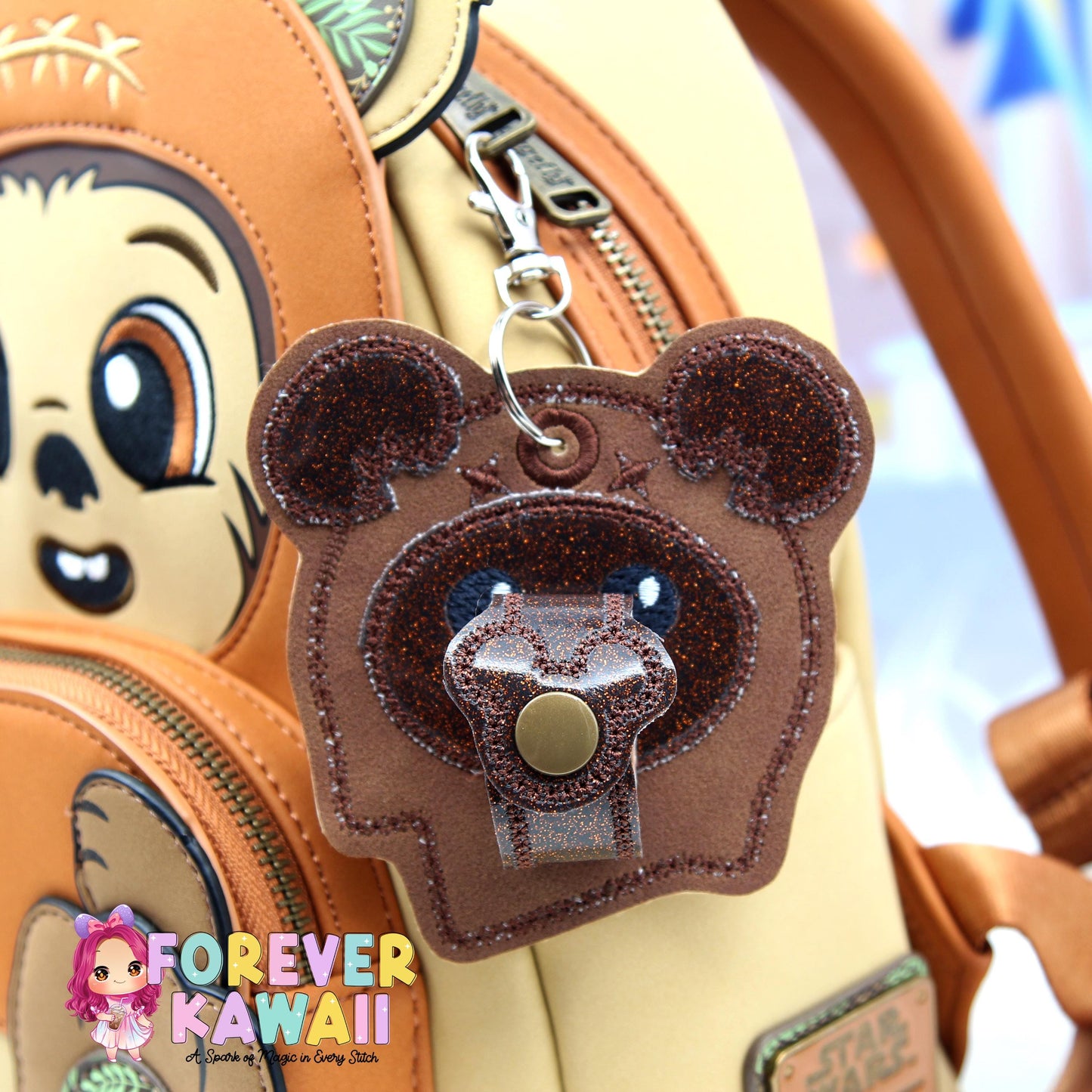Ewok Mouse Ears Holder Keychain â Galaxy Hat Holder | Sunglasses Holder | Star Wars Ear Holder | Mouse Ears Headband Holder