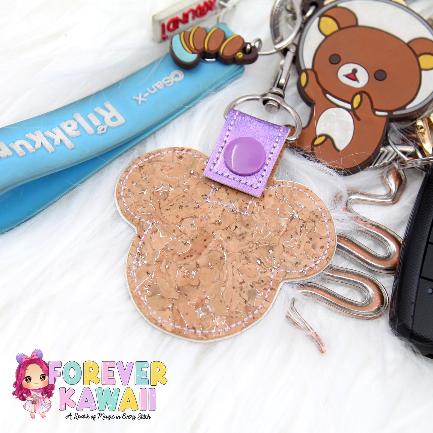 Mouse Head Grocery Cart Quarter Holder Keychain – Quarter Keeper for Shopping Cart – Reusable Coin Holder – Never Forget Your Quarter Again!