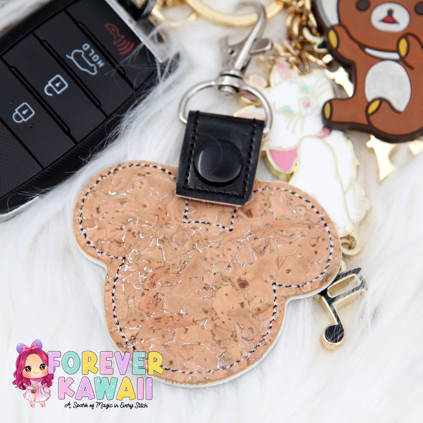 Mouse Head Grocery Cart Quarter Holder Keychain – Quarter Keeper for Shopping Cart – Reusable Coin Holder – Never Forget Your Quarter Again!