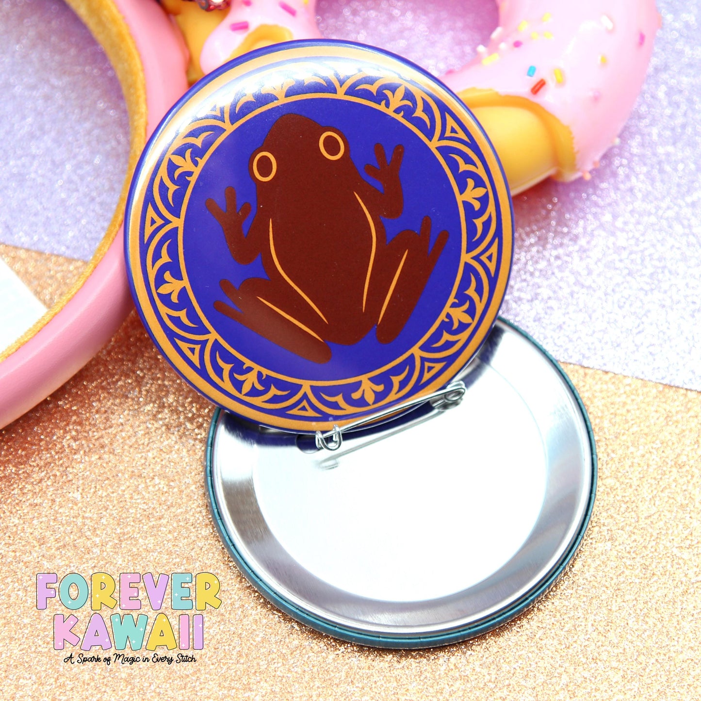Chocolate Frog Wizard Treat Inspired 3" Celebration Button – Magical Collectible Pin for Theme Park Trips, Parties & Fans